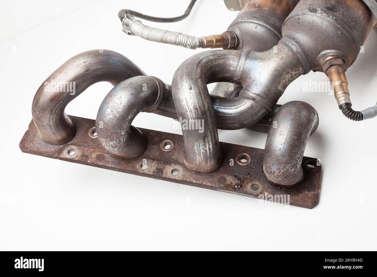 Automotive catalyst removed from a vehicle for repair with a ceramic