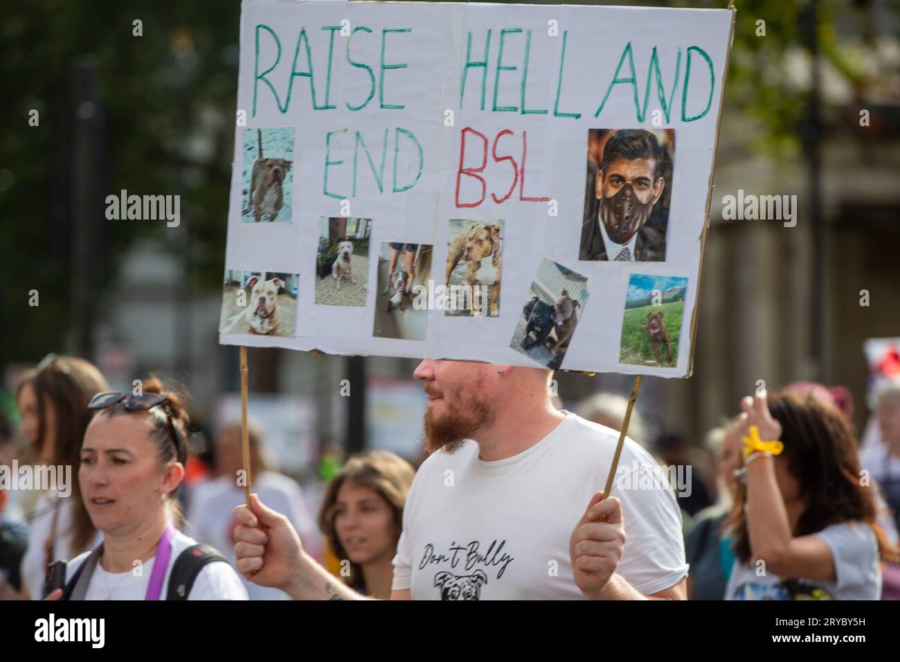 London, England, UK. 30th Sep, 2023. XL Bully owners stage protest ...