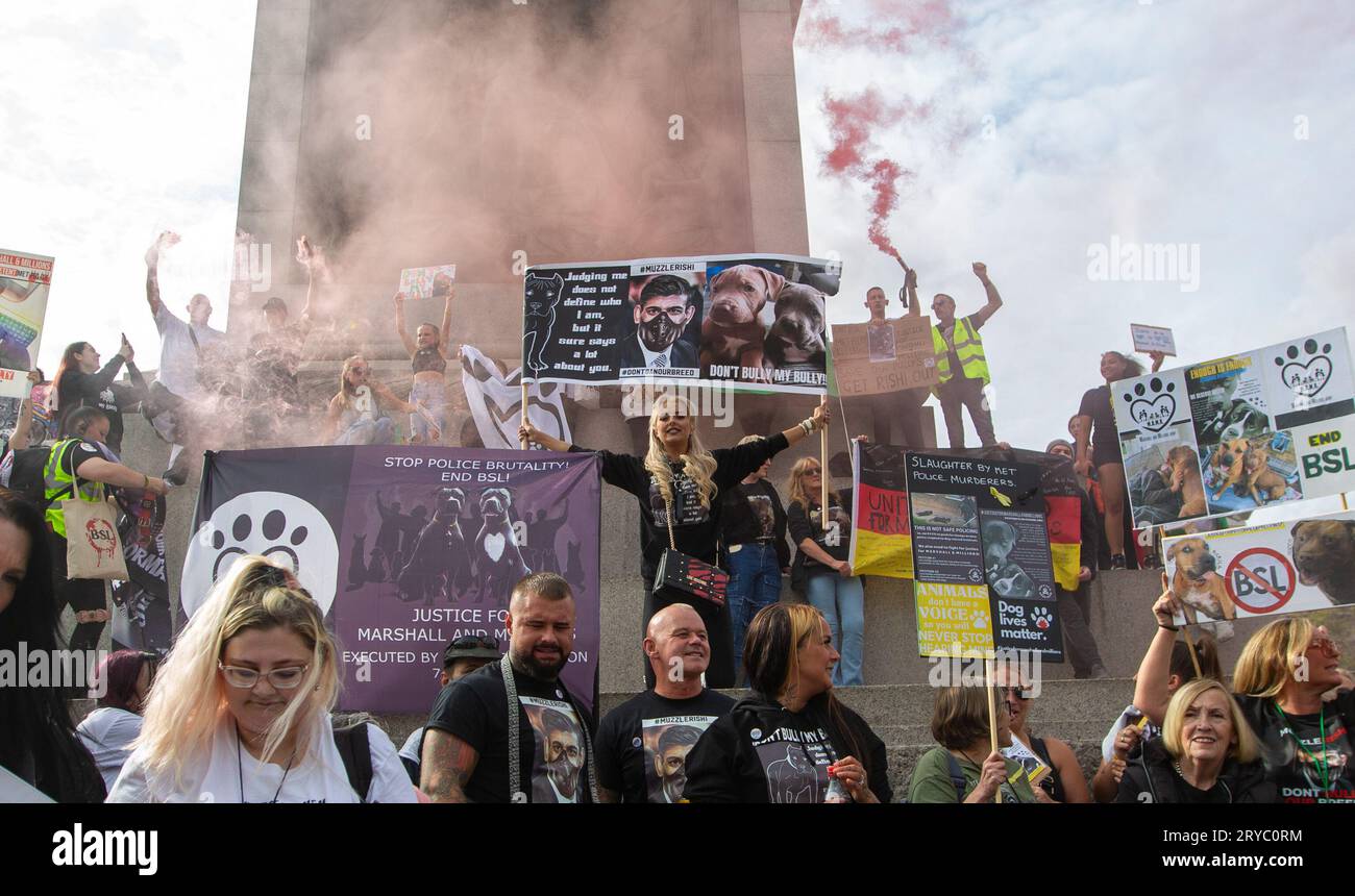 London, England, UK. 30th Sep, 2023. XL Bully owners stage protest ...