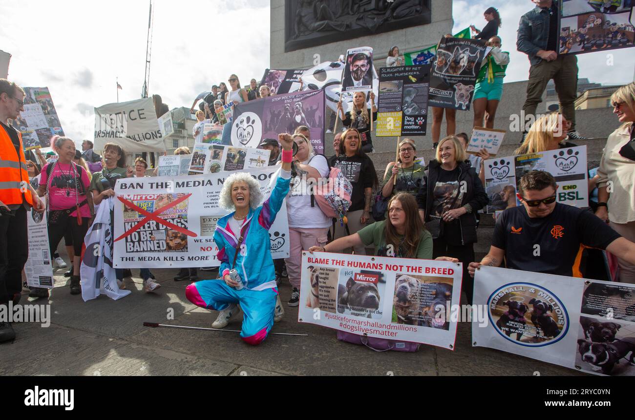 London, England, UK. 30th Sep, 2023. XL Bully owners stage protest ...