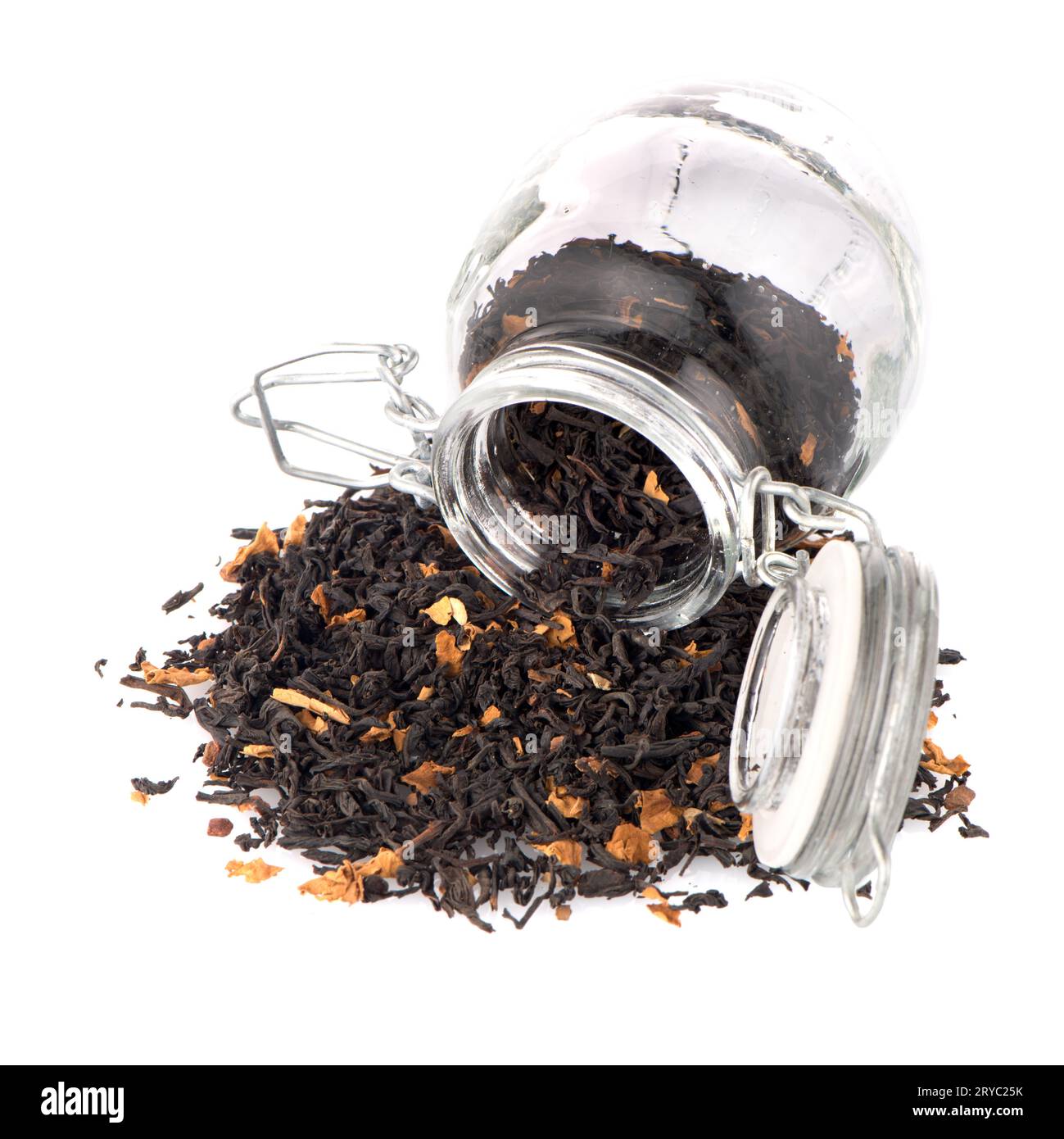 Tea in a glass jar Stock Photo Alamy