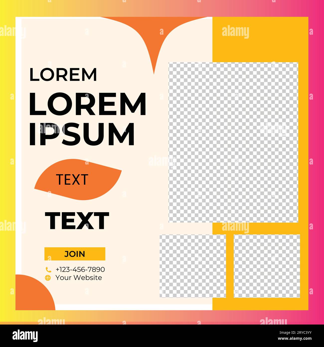 Editable square banners. Instagram post template design. Social Media ...
