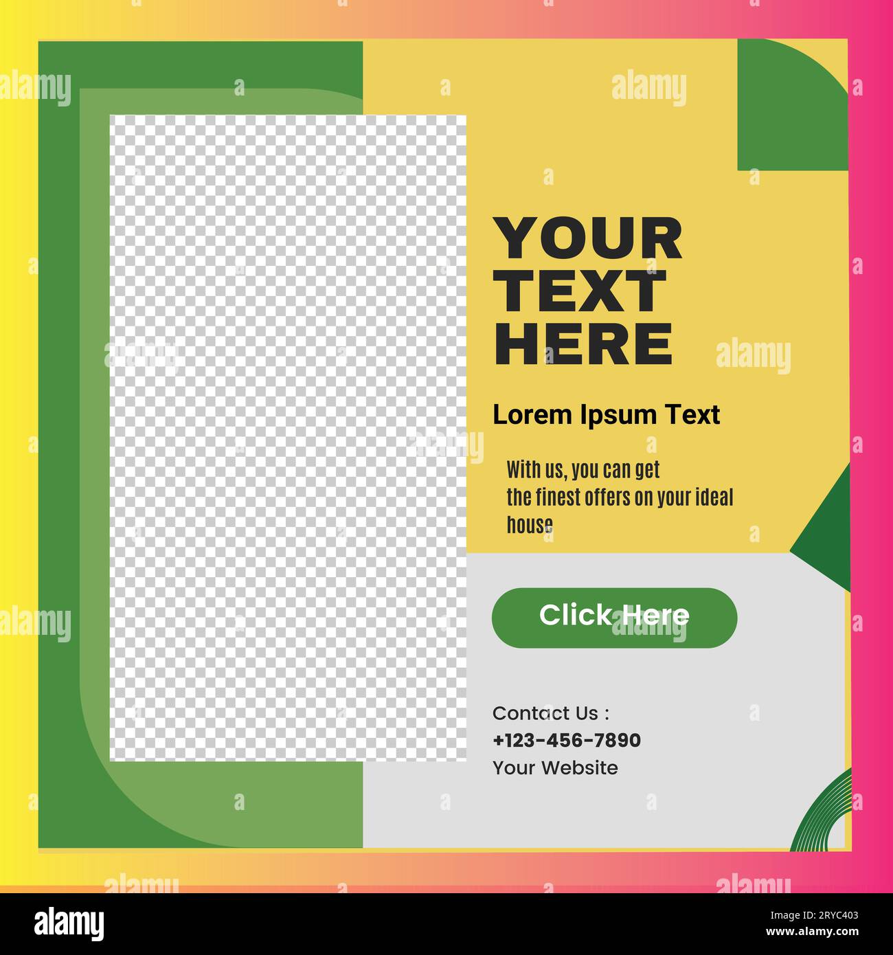 Editable square banners. Instagram post template design. Social Media ...