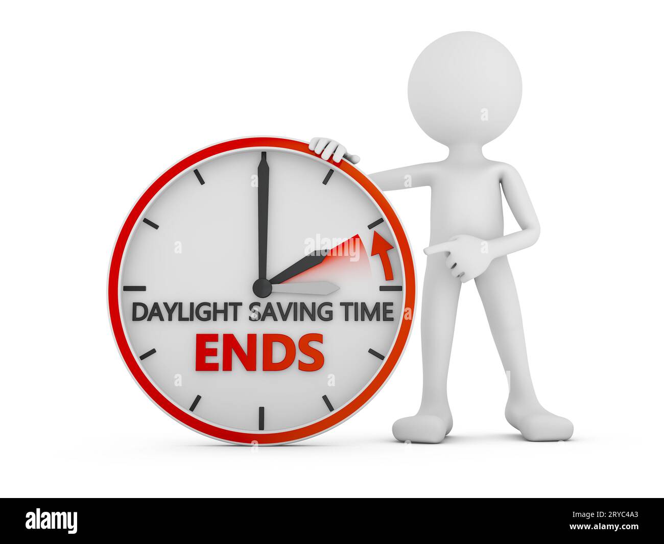 Daylight Saving Time. Change Clock To Summer Time. Stock Photo - Image of  saving, isolated: 110689460