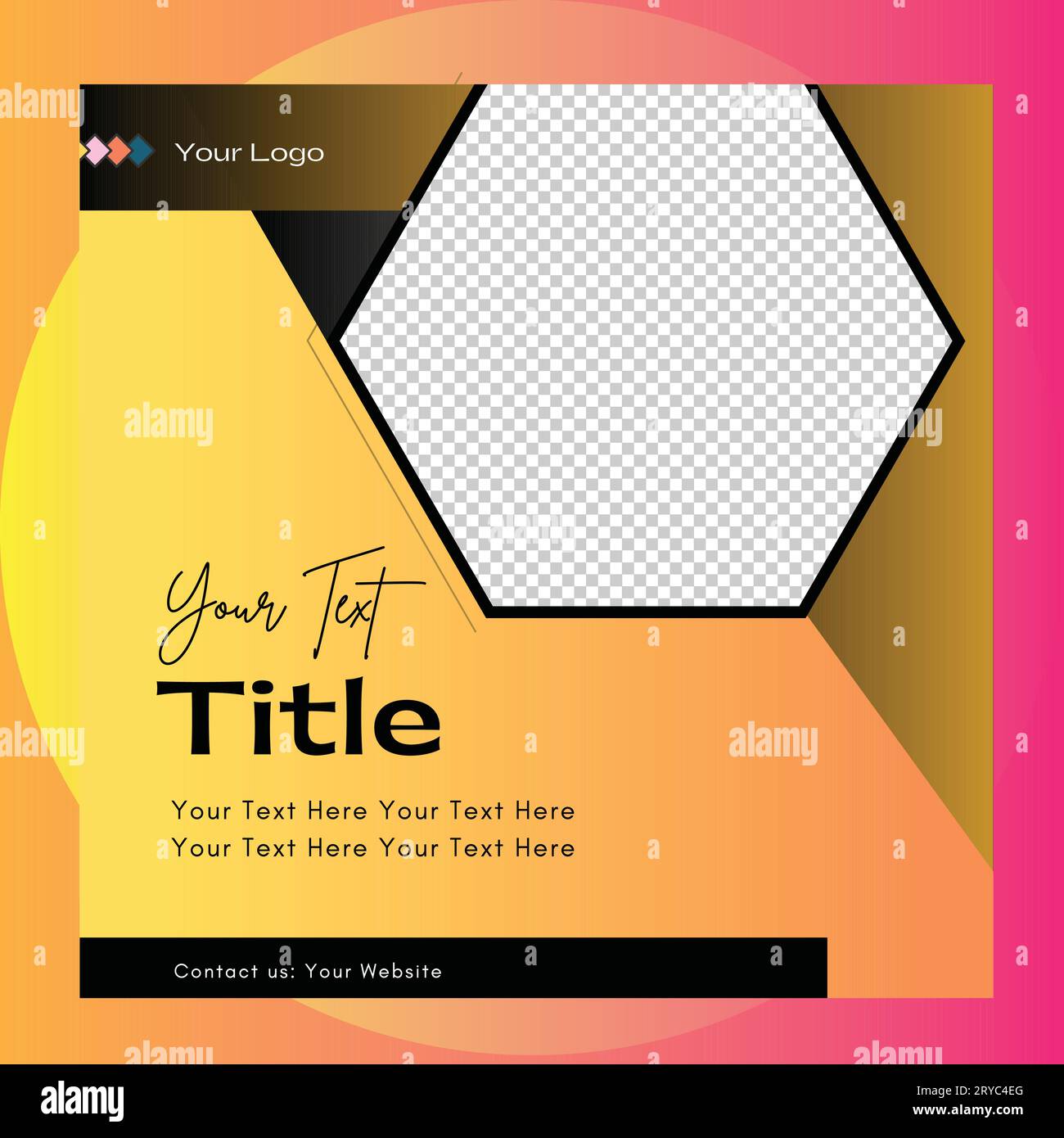 Editable square banners. Instagram post template design. Social Media ...