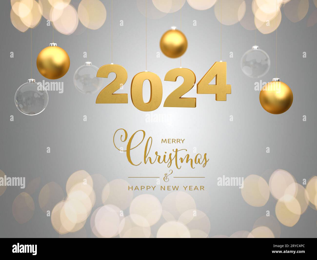 2024. New Year, 2024. Numbers on a background of confetti. Horizontal  design. Happy New Year 2024 Stock Photo - Alamy