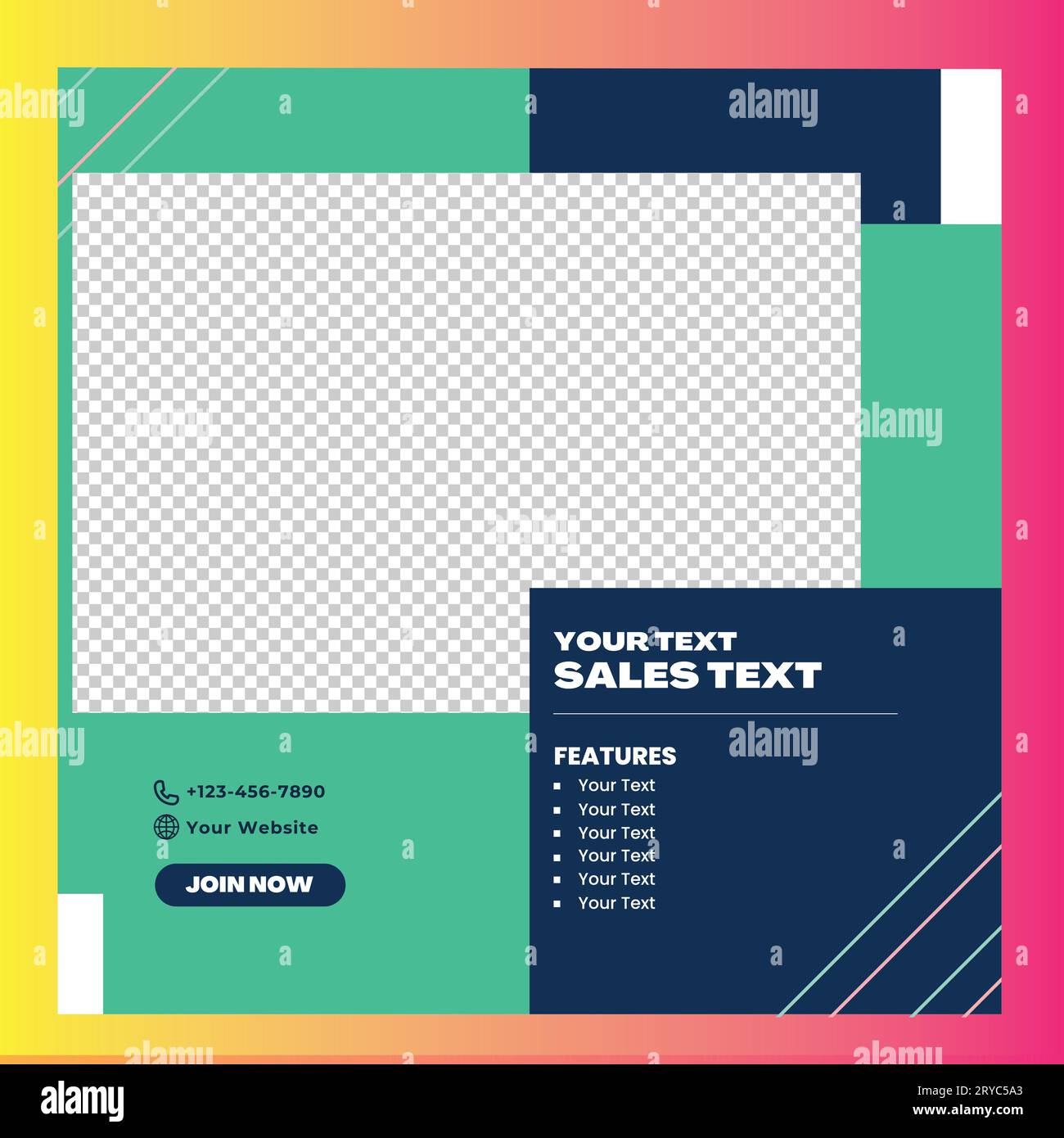 Editable square banners. Instagram post template design. Social Media ...