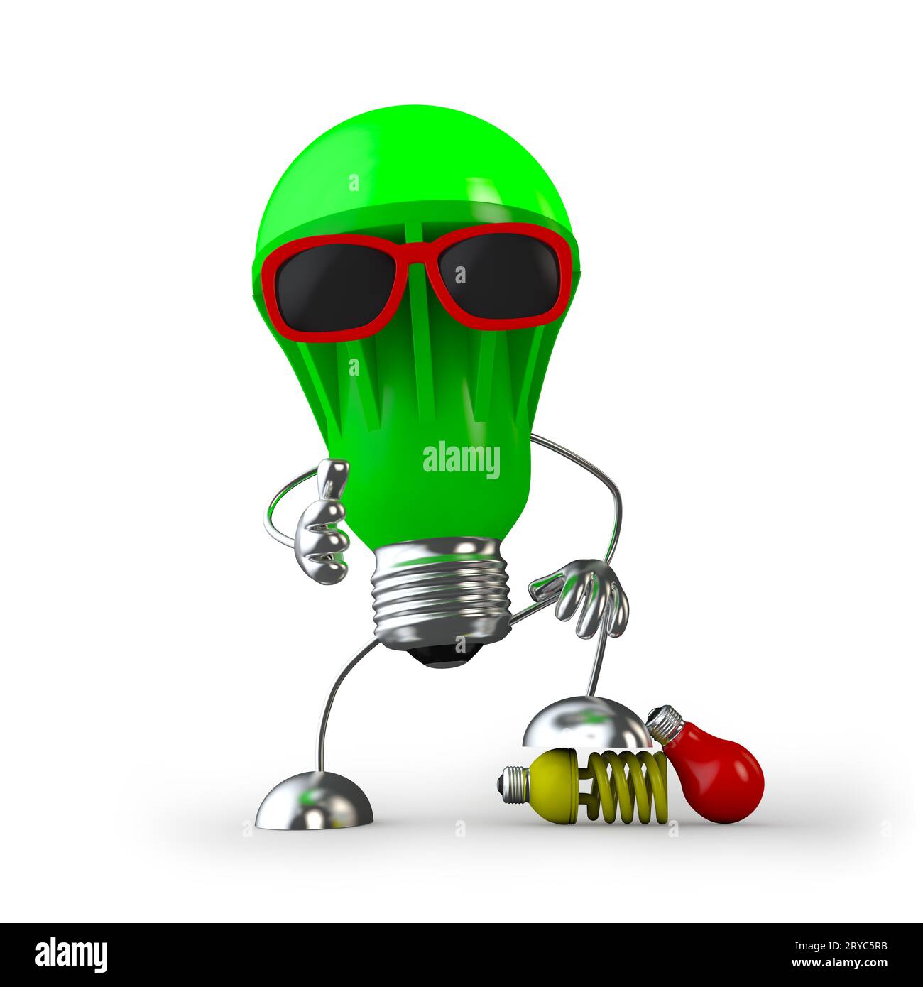 LED lamp with glasses Stock Photo - Alamy