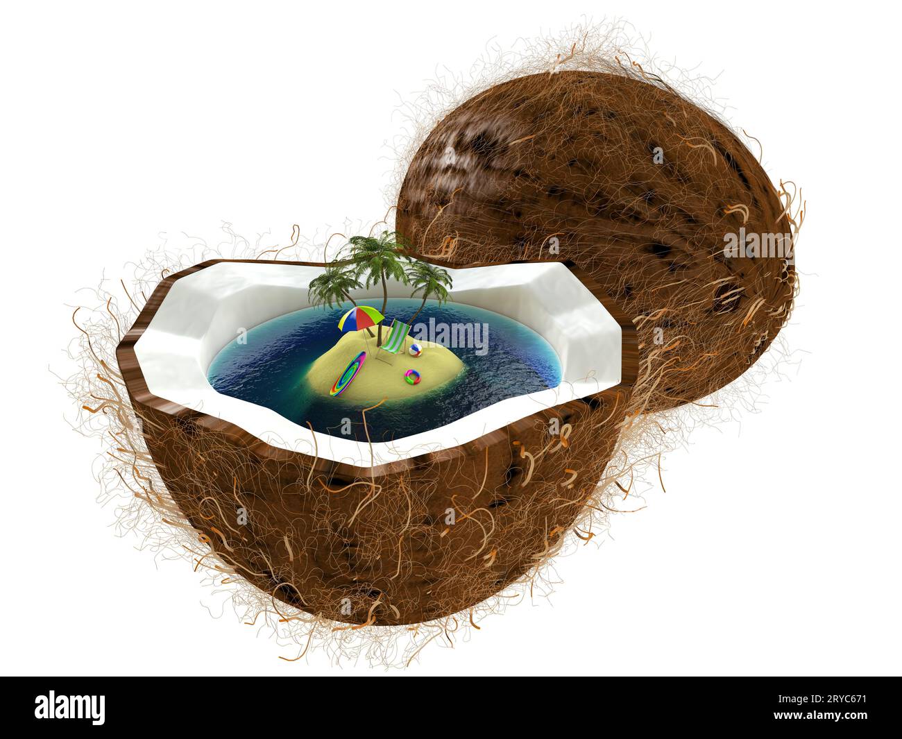 Island in coconut Stock Photo Alamy