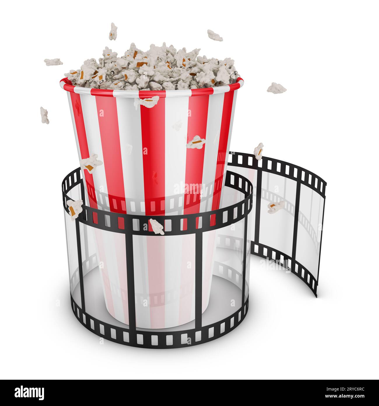 Popcorn and film Stock Photo