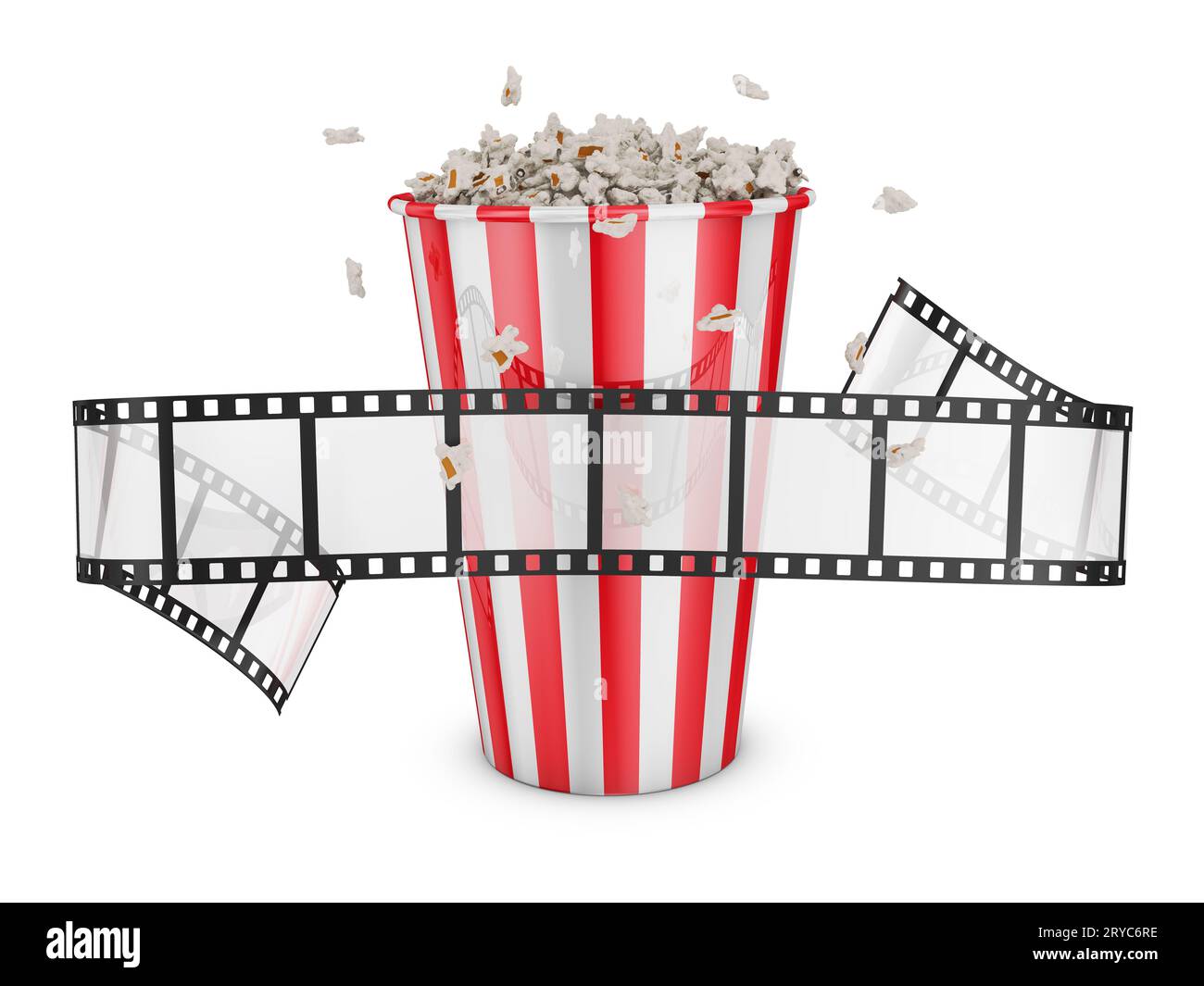 Popcorn and film Stock Photo