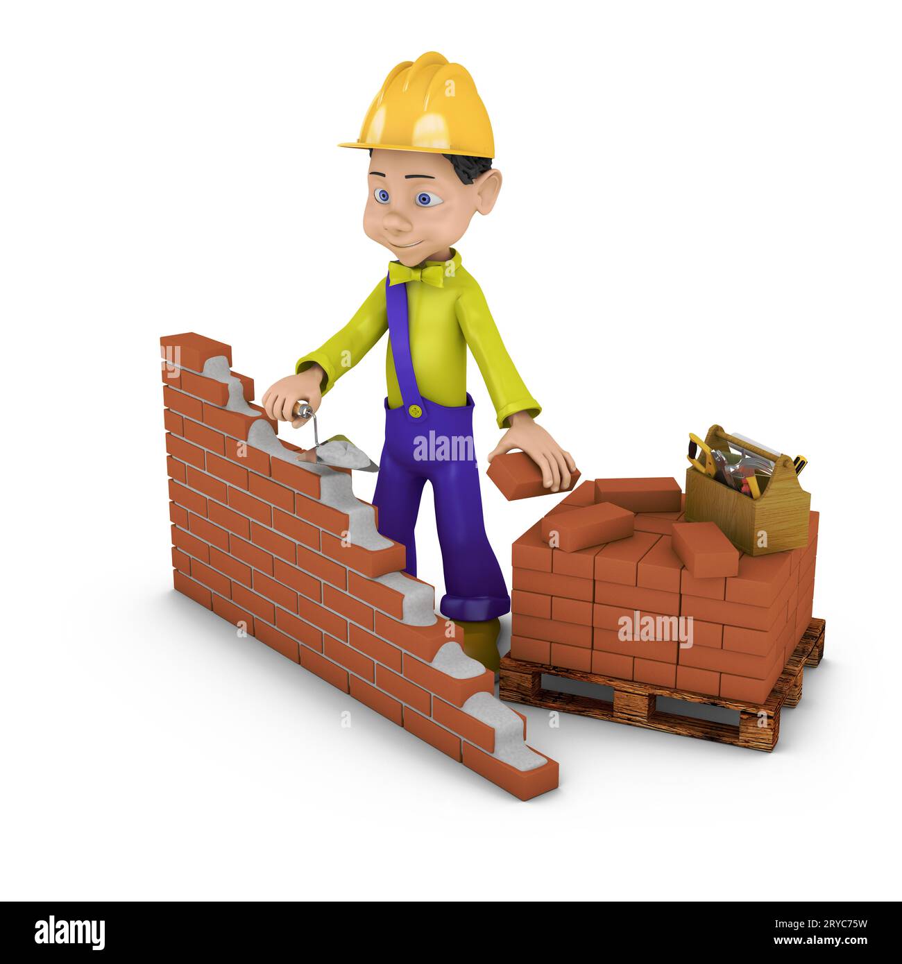 Man with a trowel Stock Photo Alamy