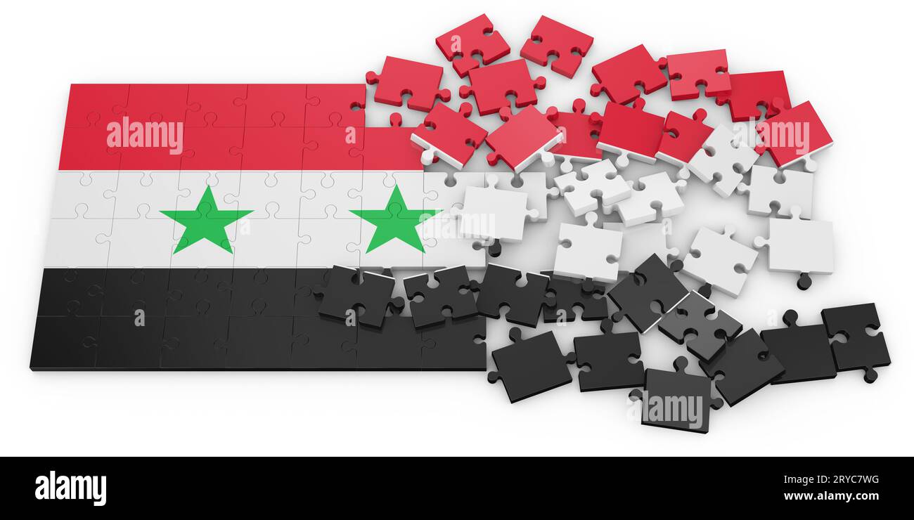 Puzzles of Syria Stock Photo