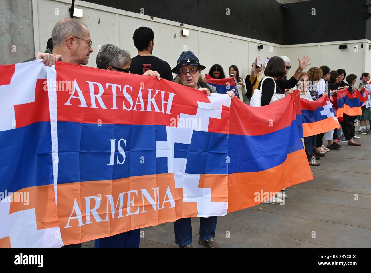 Downing street, London, UK. 30th Sep, 2023. Armenian protests against