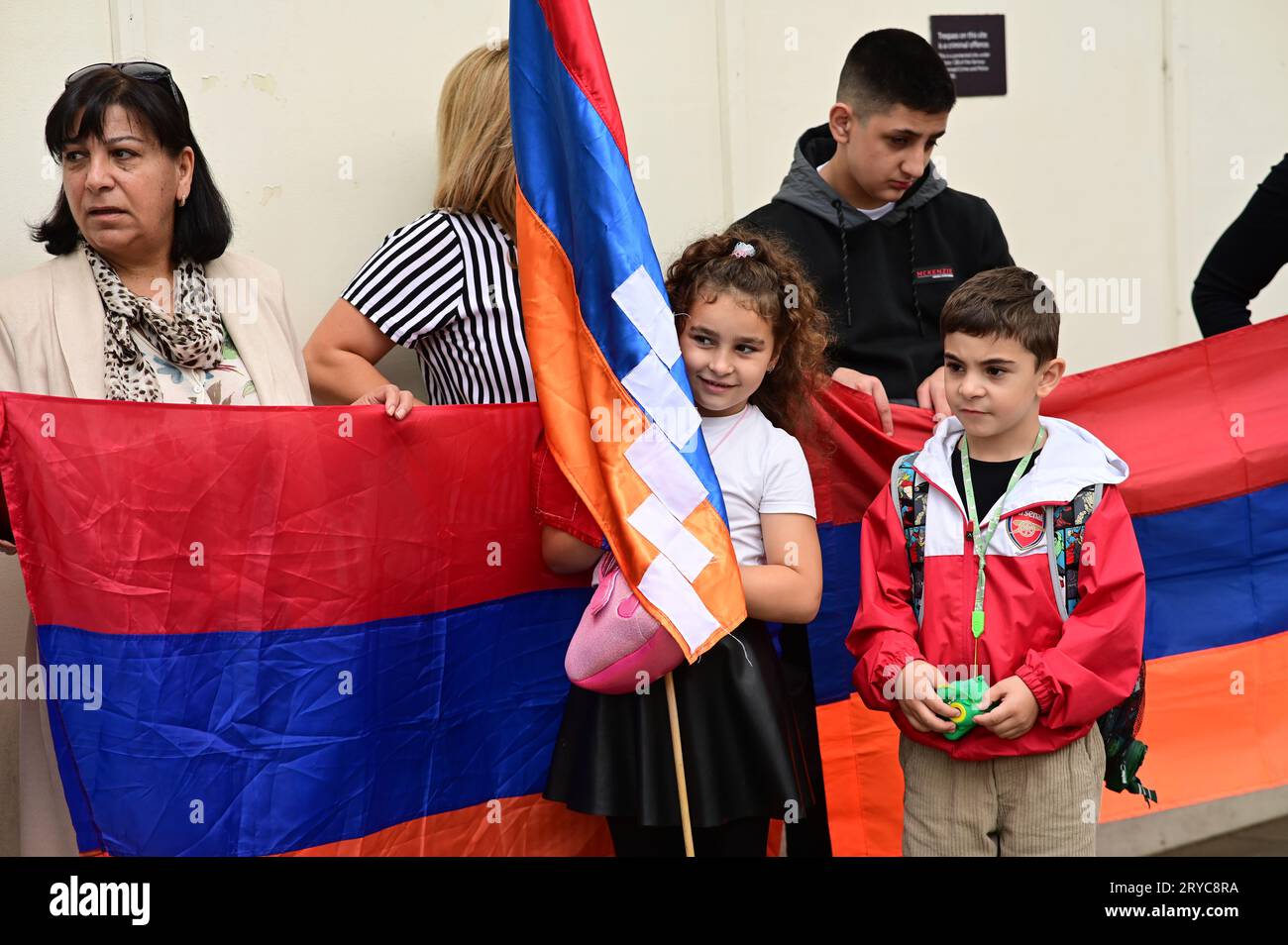 Downing street, London, UK. 30th Sep, 2023. Armenian protests against