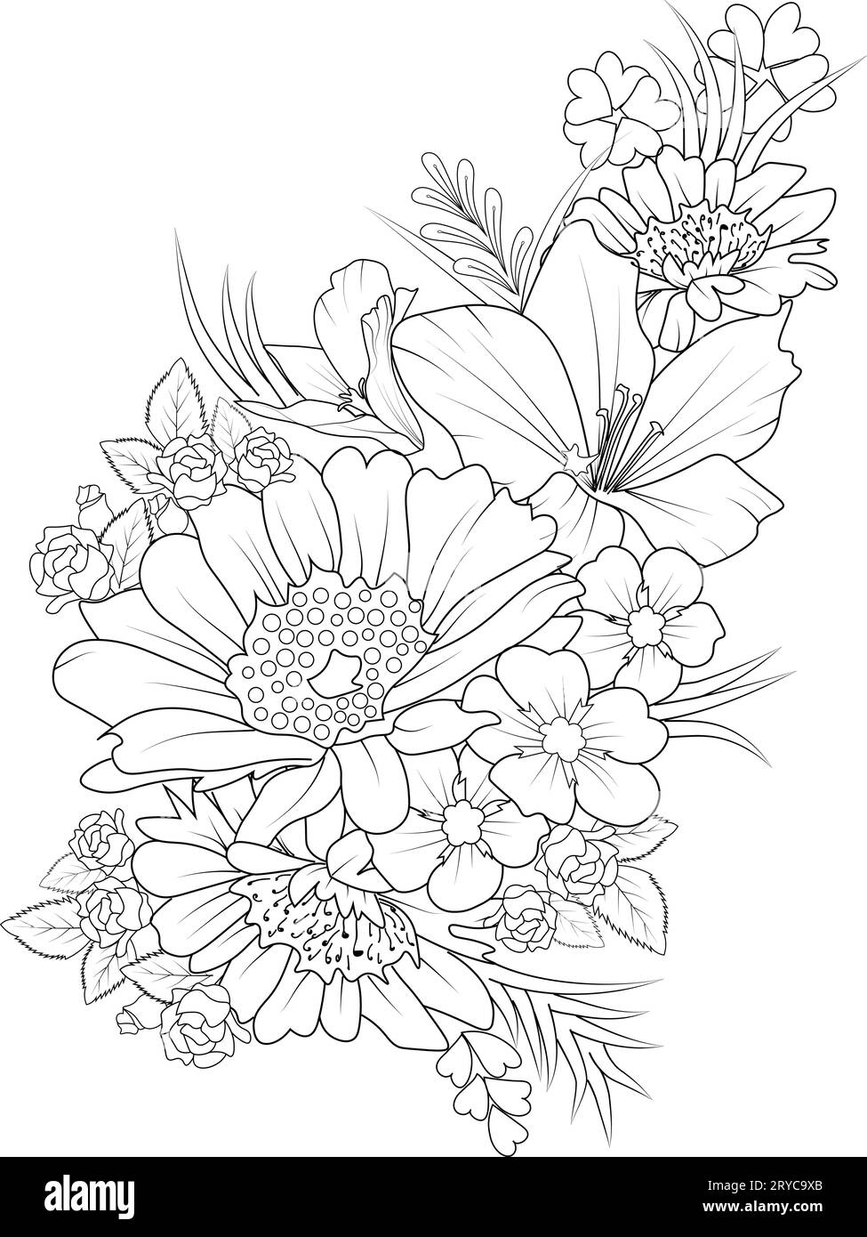 10 Awesome Flower Coloring Pages with Aesthetic Charm