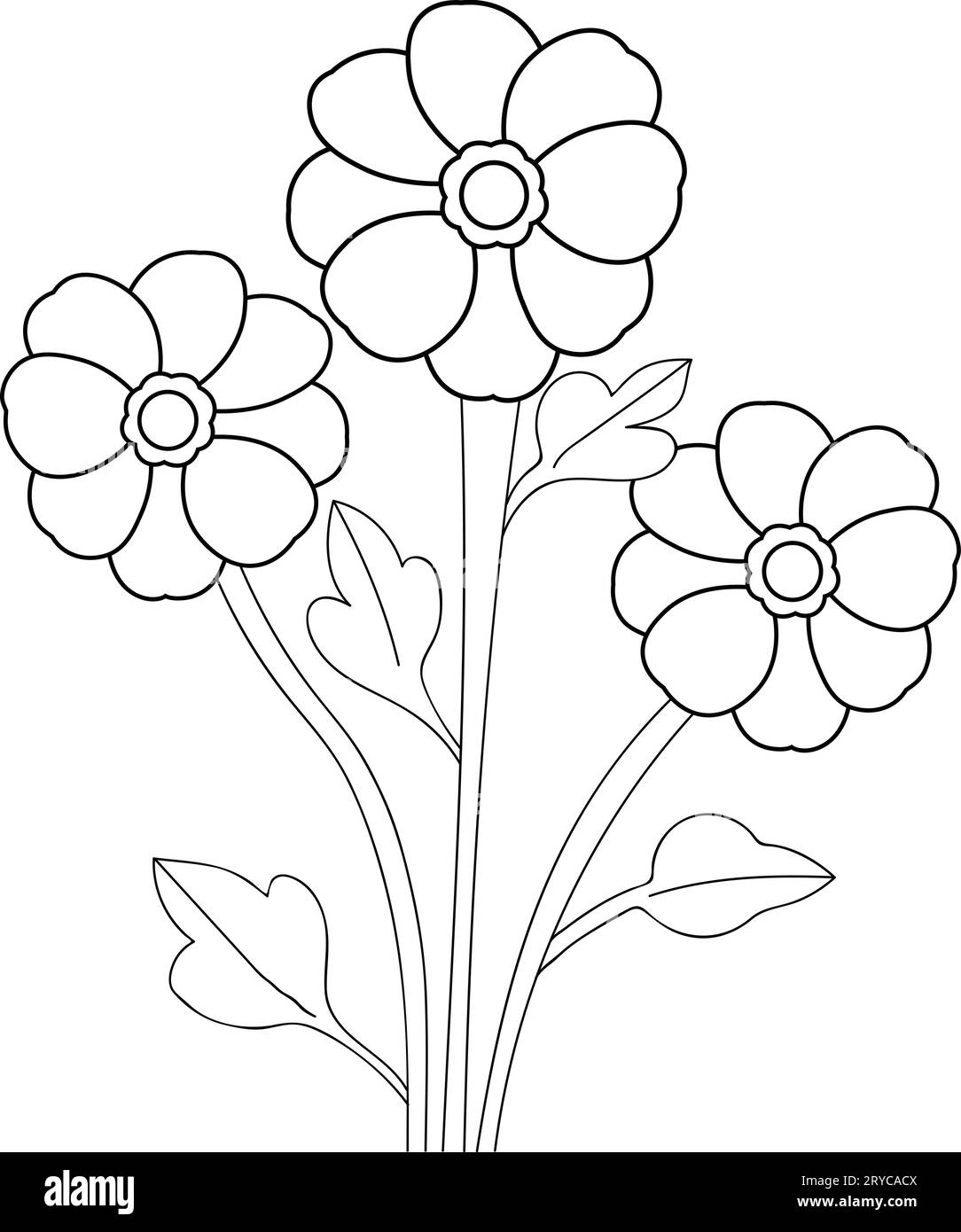 Simple Flower Coloring Pages For Kids