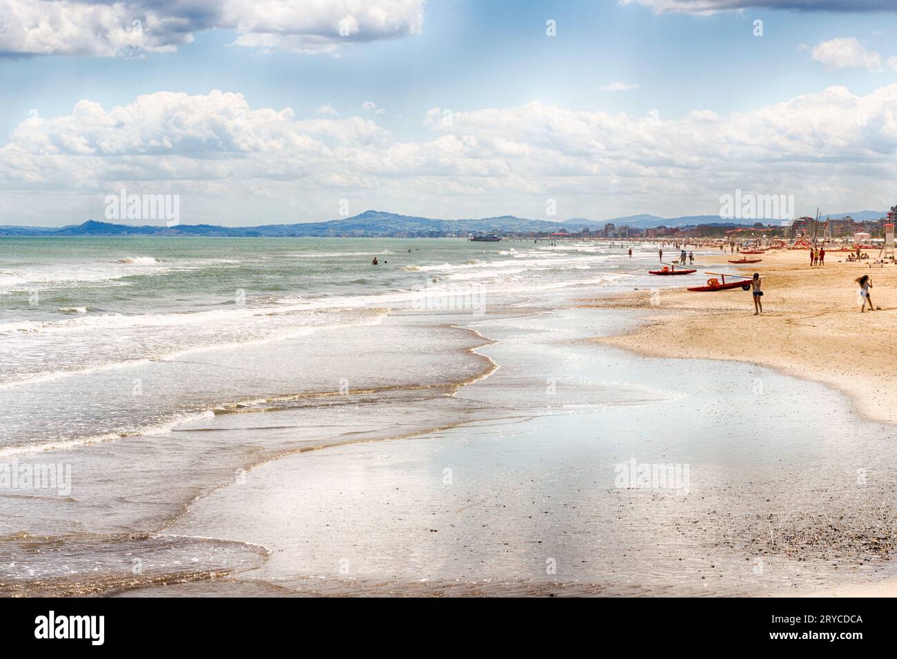 Bathers in seaside resorts on the Adriatic Riviera Stock Photo - Alamy