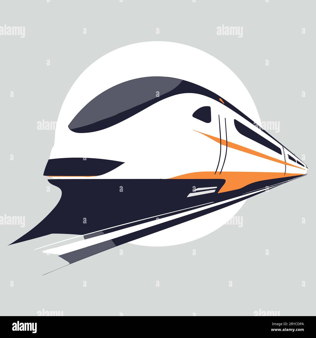 Fast train llogo design. High speed rail silhouette icon. Vector ...