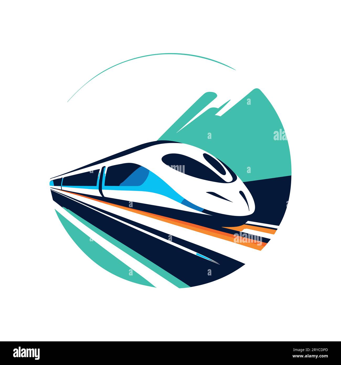 Fast train llogo design. High speed rail silhouette icon. Vector ...