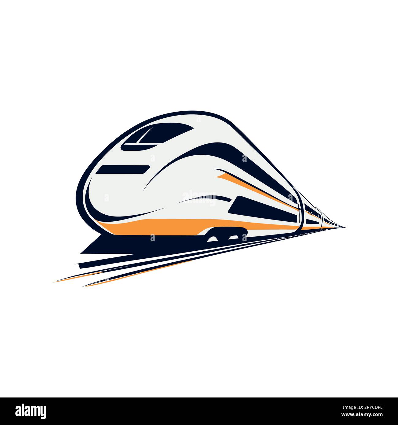 Fast train llogo design. High speed rail silhouette icon. Vector ...