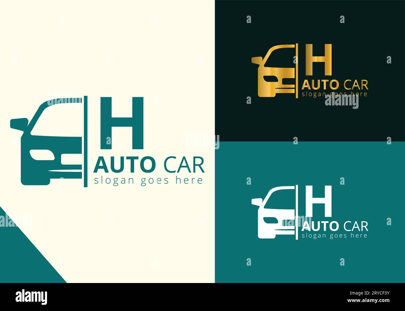 Letter H Car Logo Design Template Inspiration, Vector Illustration