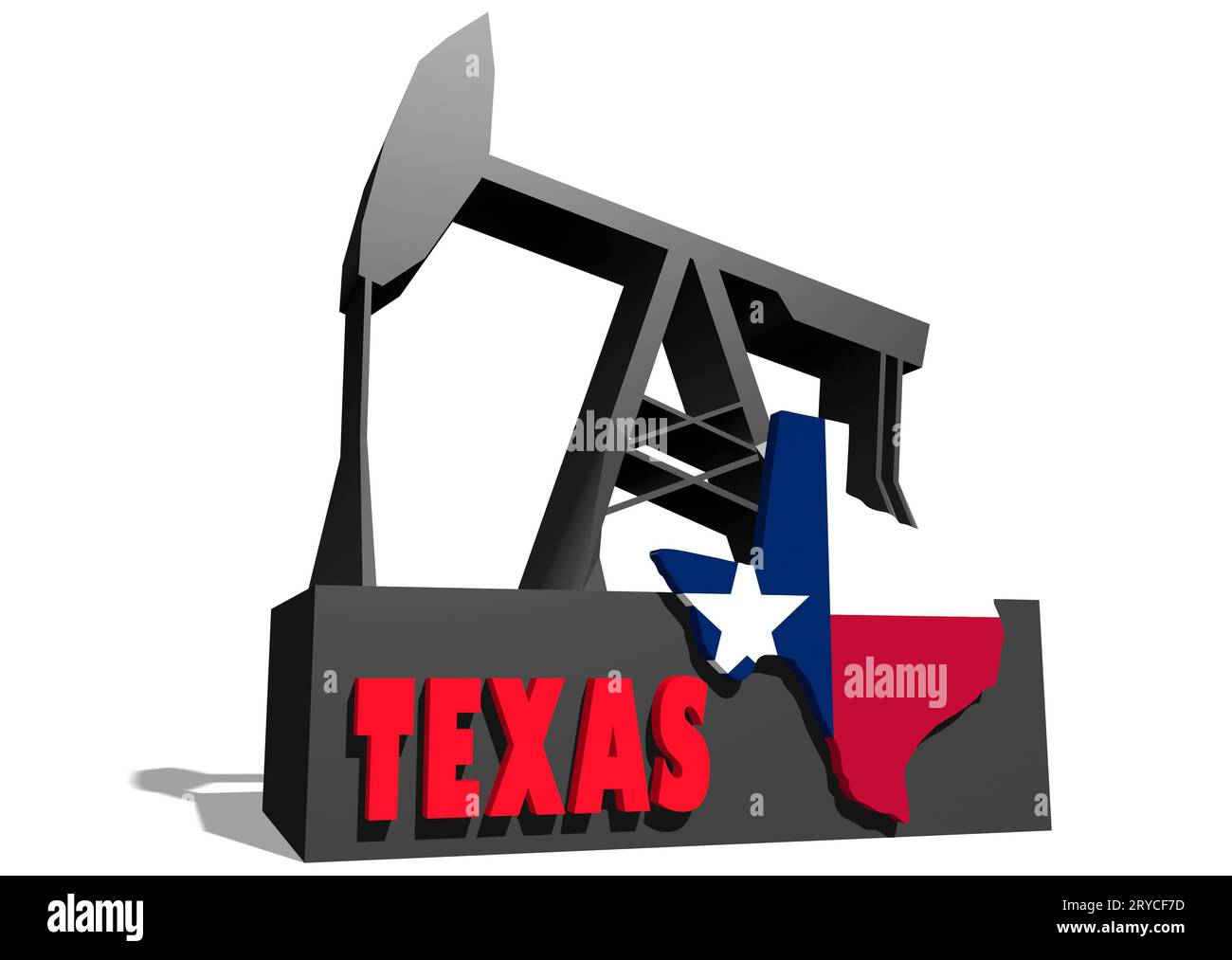Oil pump and Texas map Stock Photo Alamy