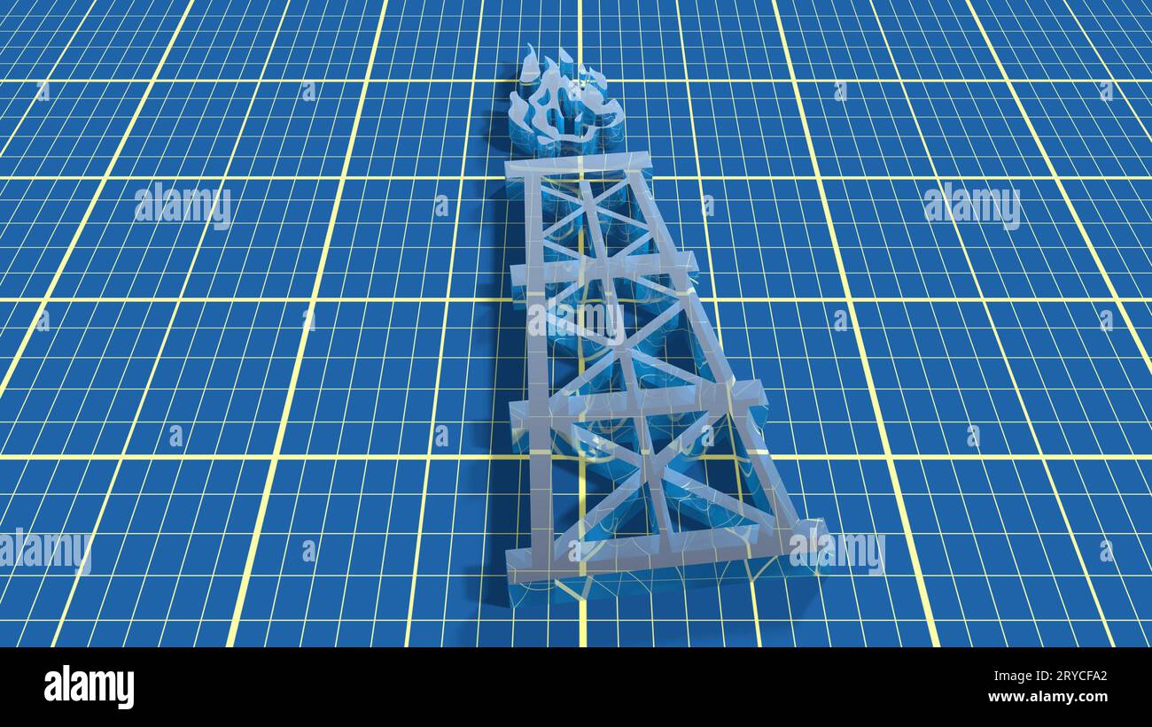Blue gas rig icon hi-res stock photography and images - Alamy