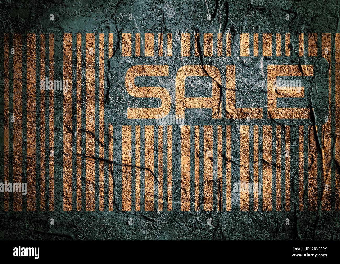 Barcode with sale text Stock Photo - Alamy