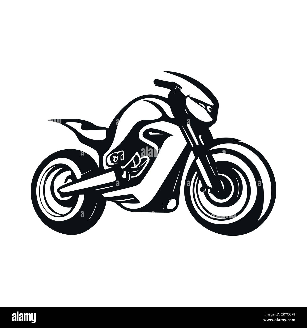 Road motorcycle, abstract vector silhouette, motor sport logo Stock Vector