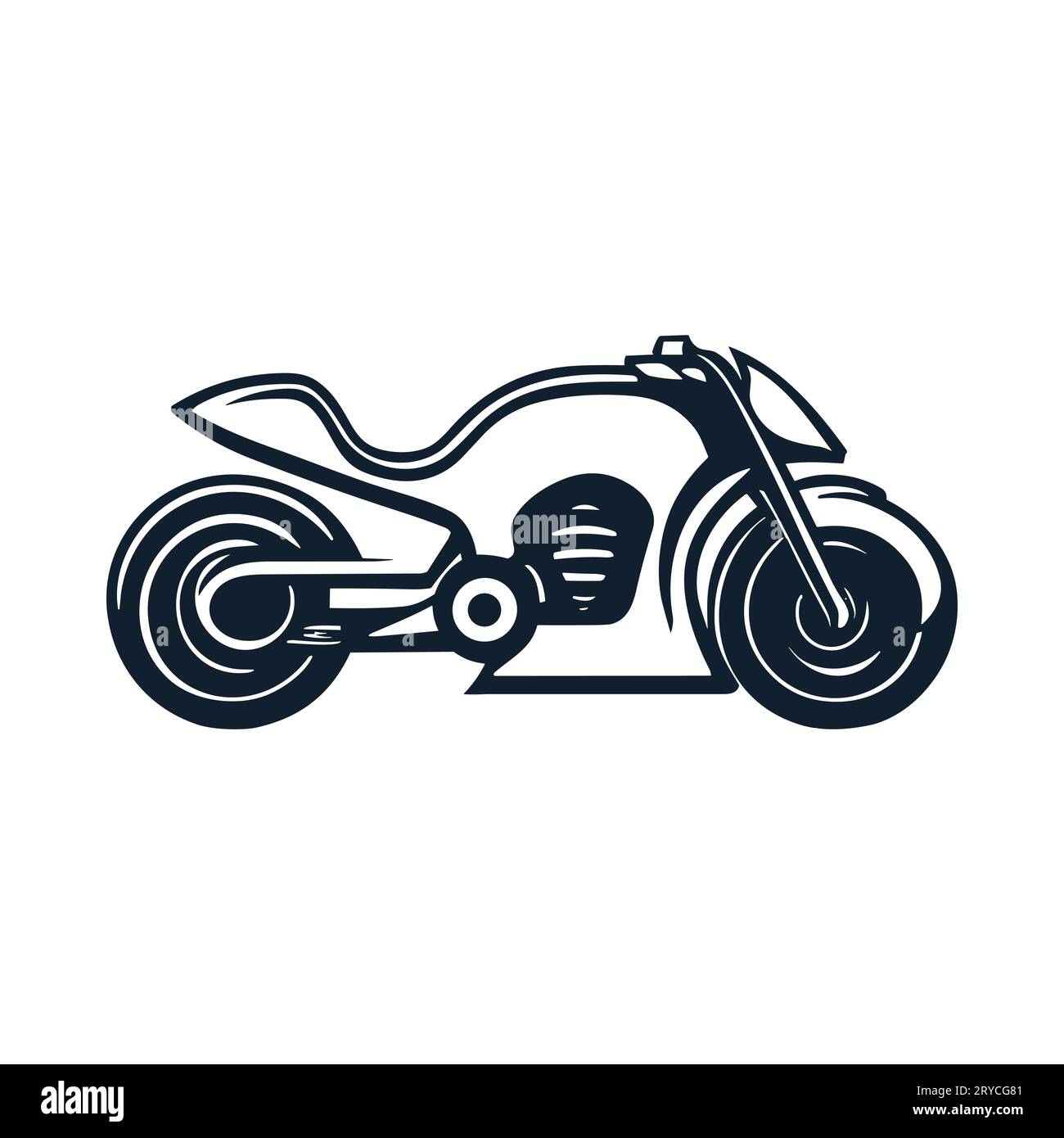 Road motorcycle, abstract vector silhouette, motor sport logo Stock Vector