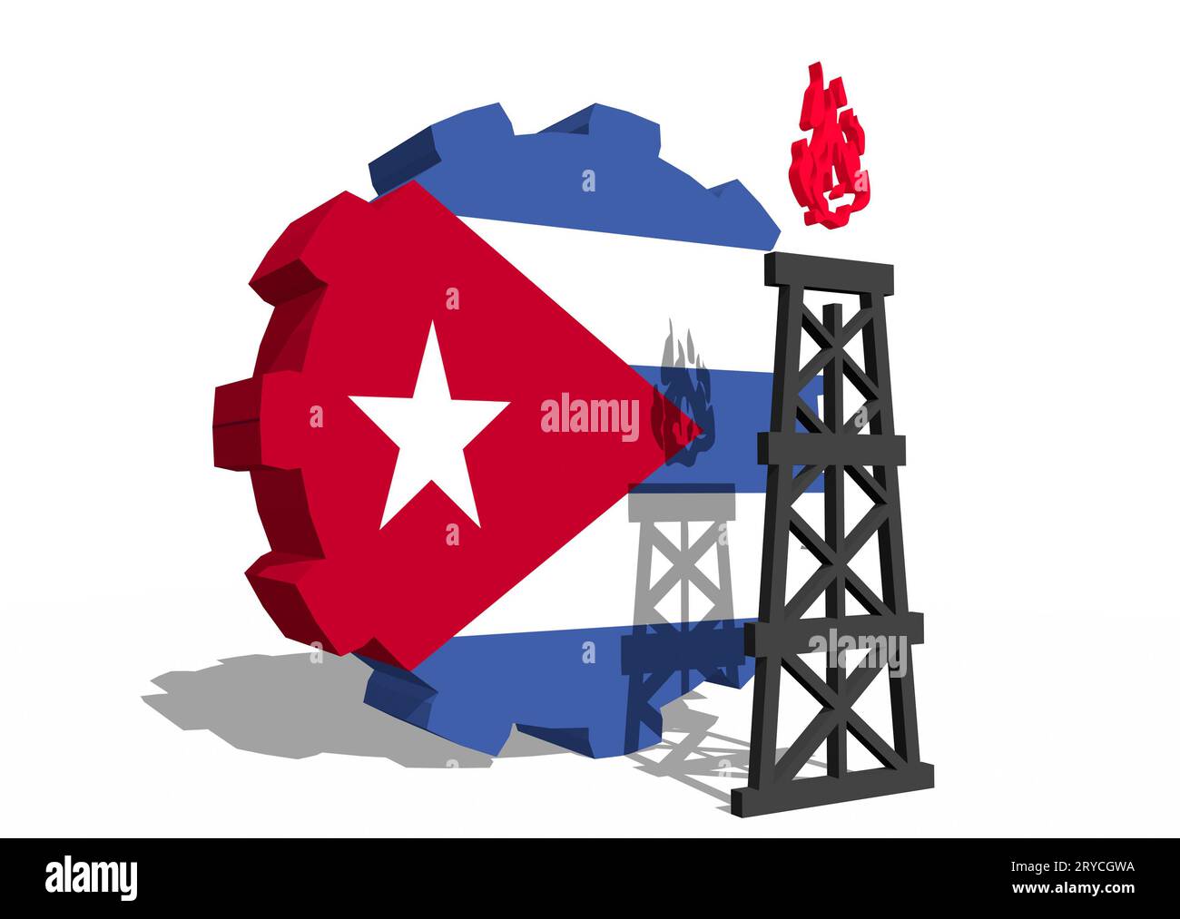 Cuba flag national 3d Cut Out Stock Images & Pictures - Alamy