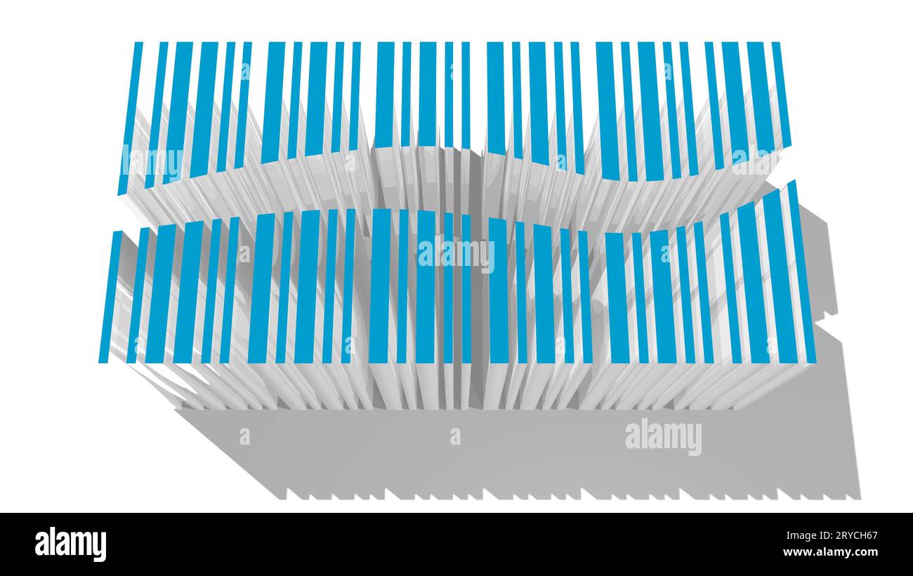 Blue bar code Stock Photo Alamy