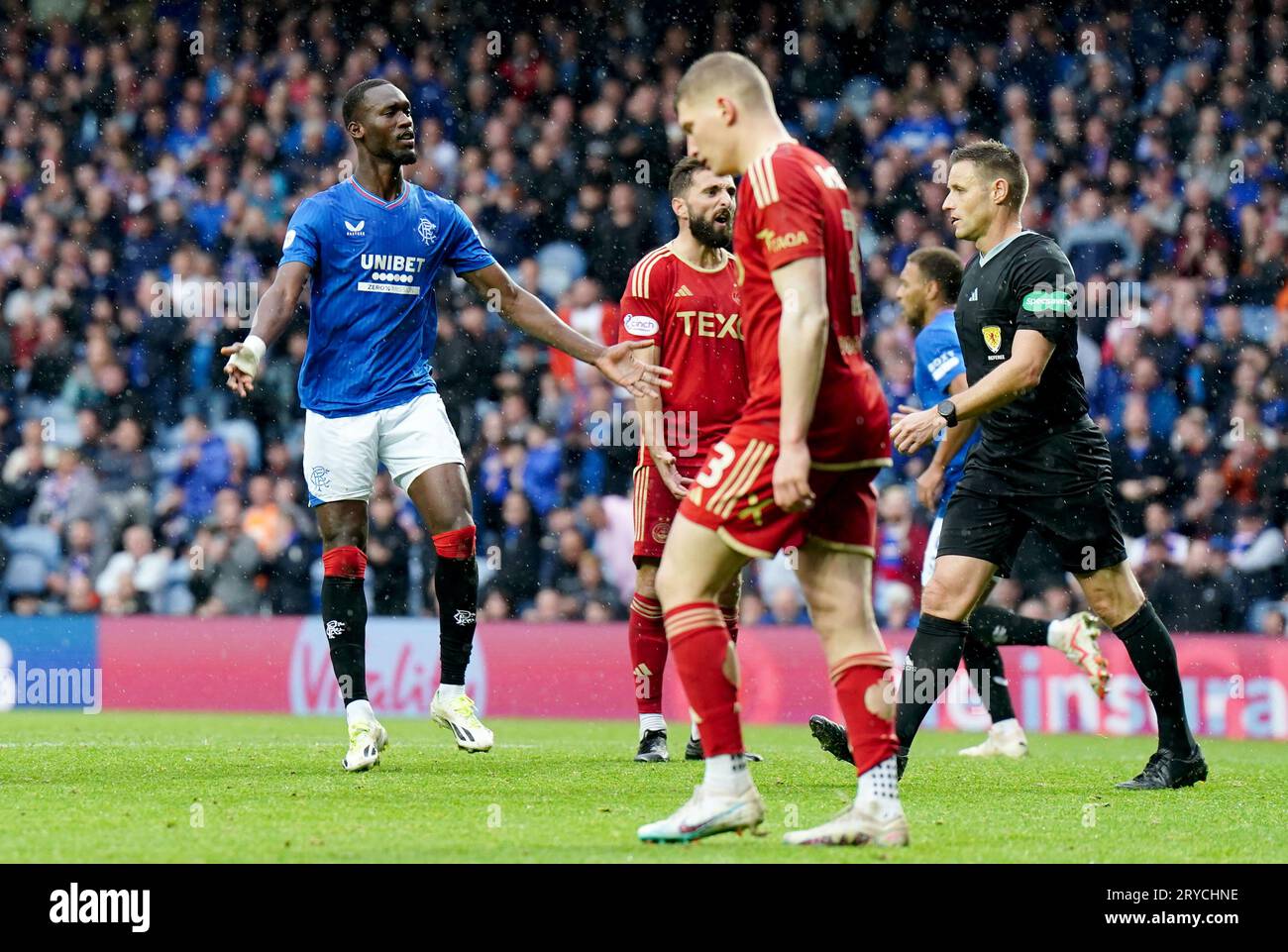 Rangers’ Abdallah Sima celebrates scoring his sides first goal during ...