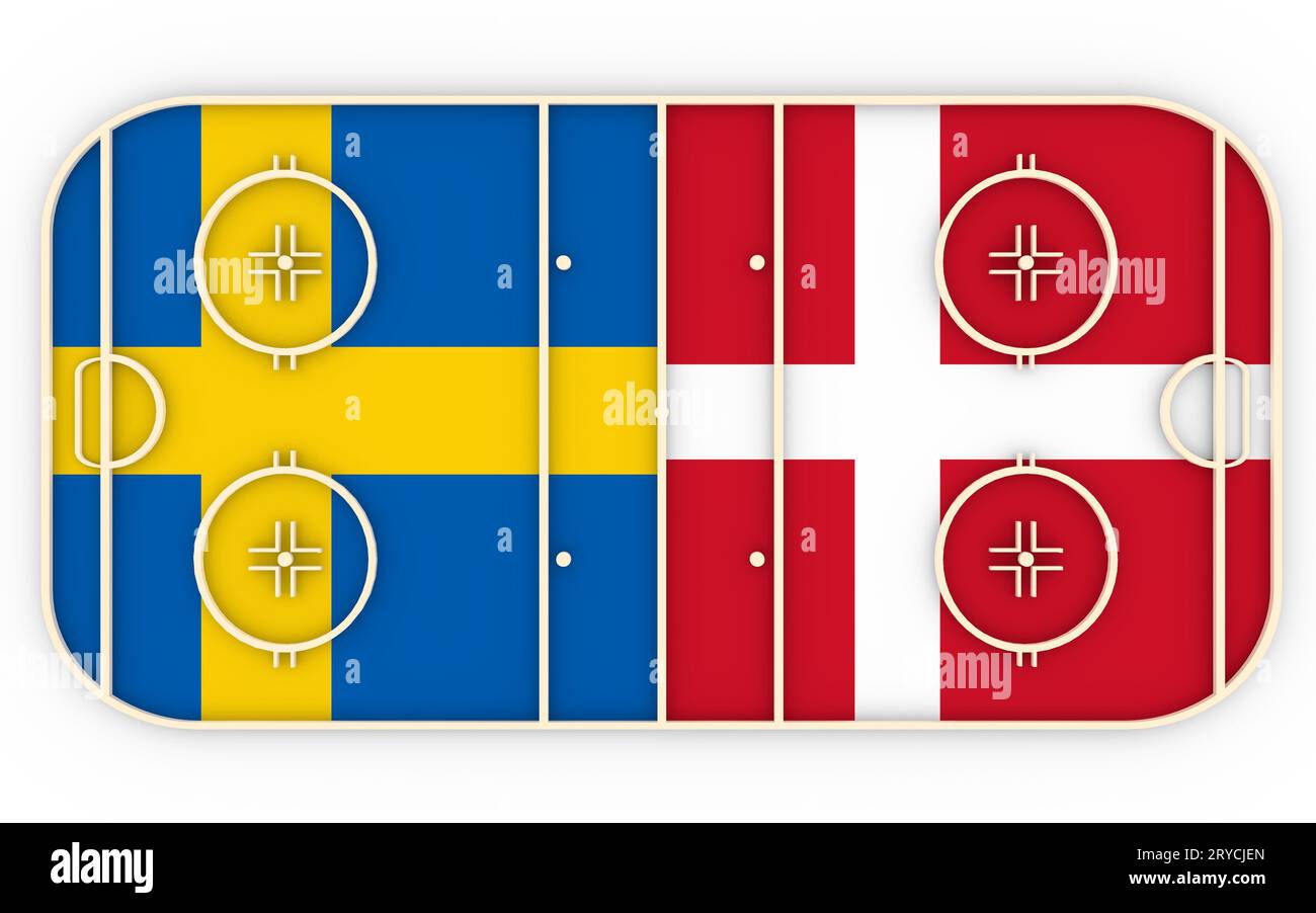 Sweden vs Denmark. Ice hockey competition 2016 Stock Photo Alamy