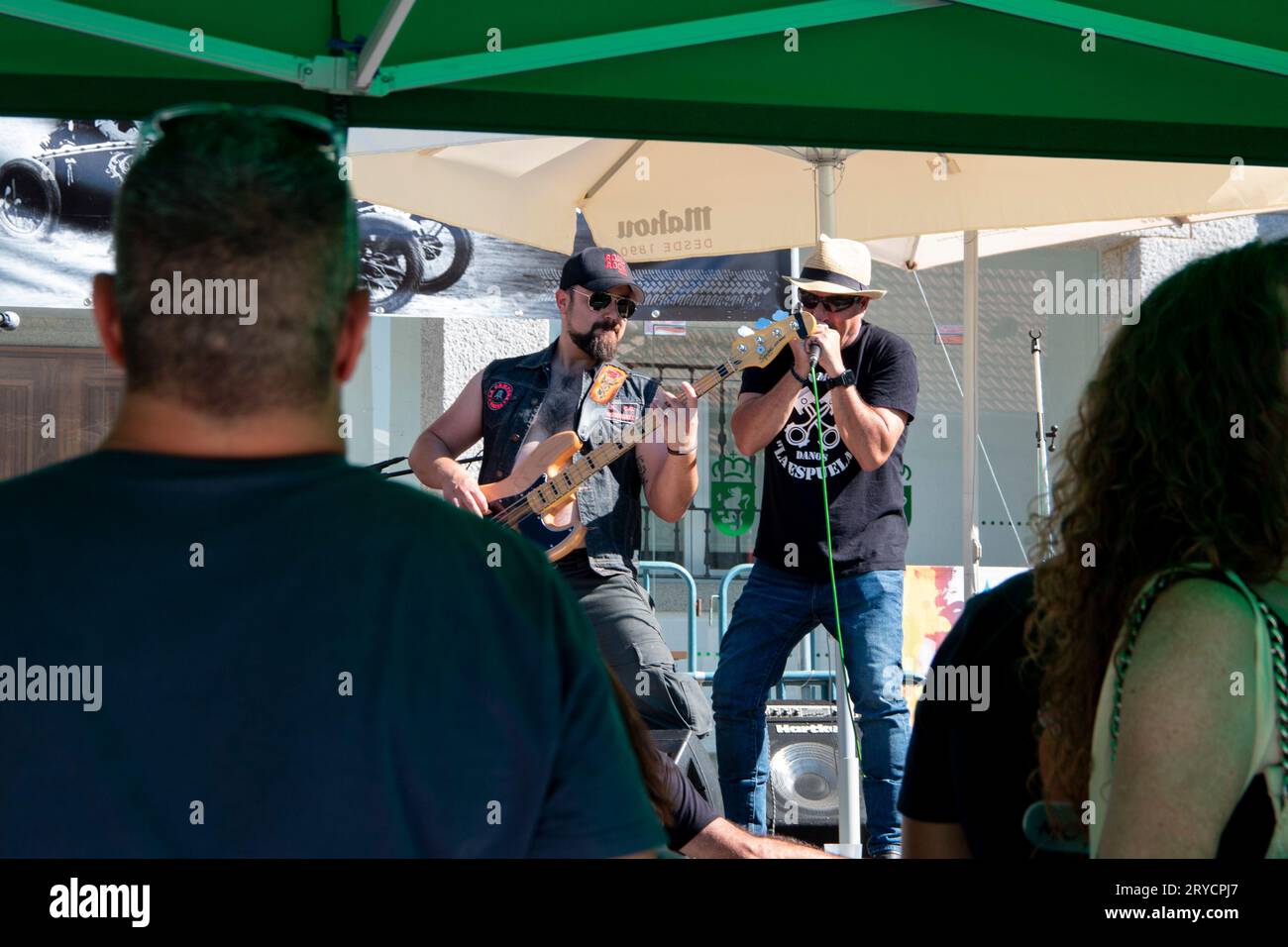 1st Alpedrete biker concentration "AD PETRUM" Where motorcycles, music  concerts and people enjoying the biker atmosphere have been seen Stock  Photo - Alamy