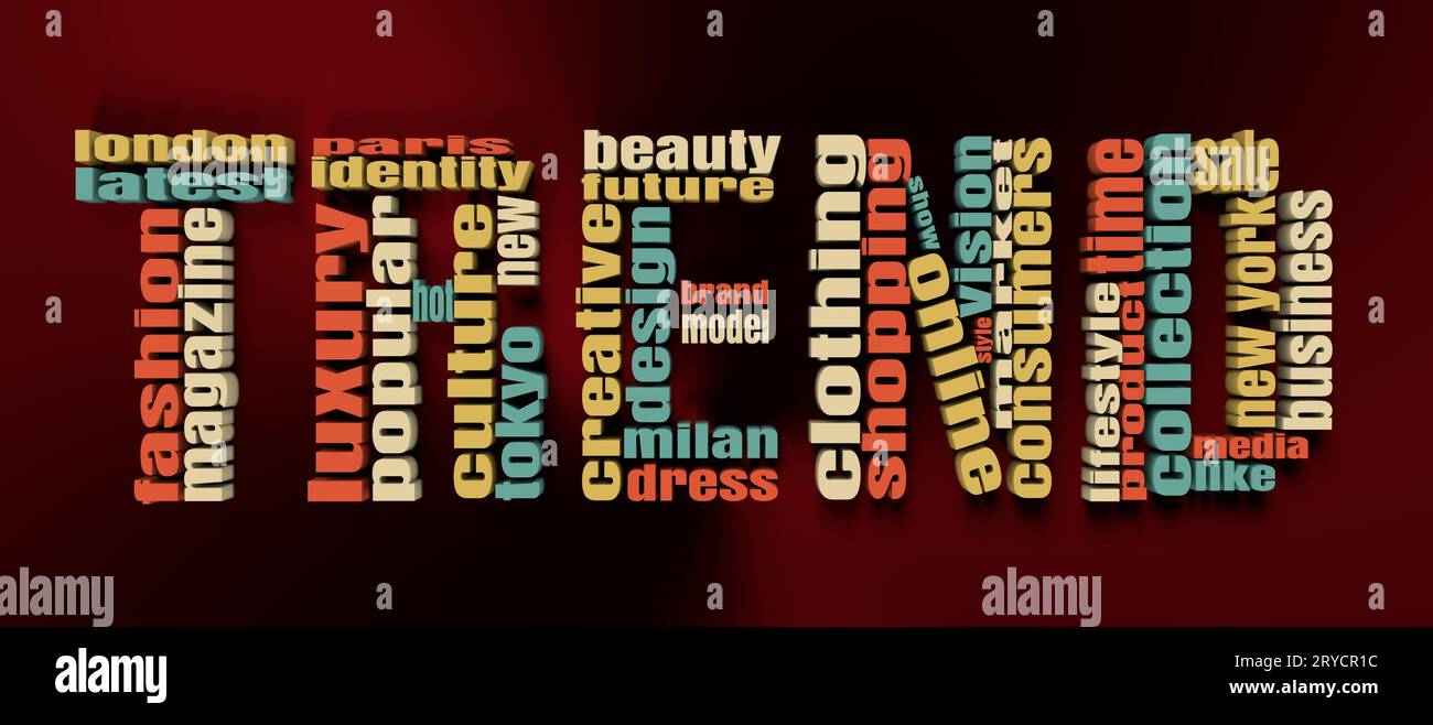 Fashion Keywords Tag Cloud Stock Photo Alamy