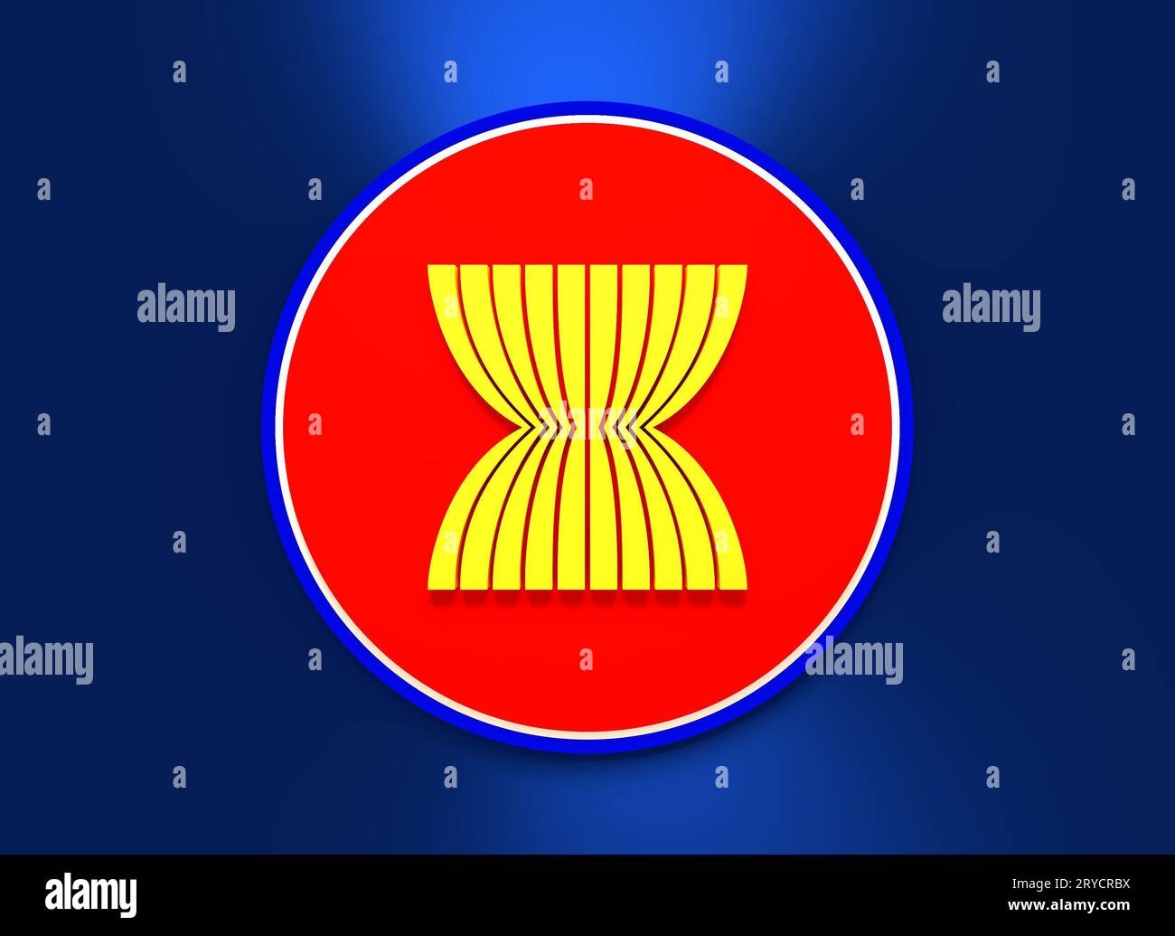 ASEAN union emblem Stock Photo