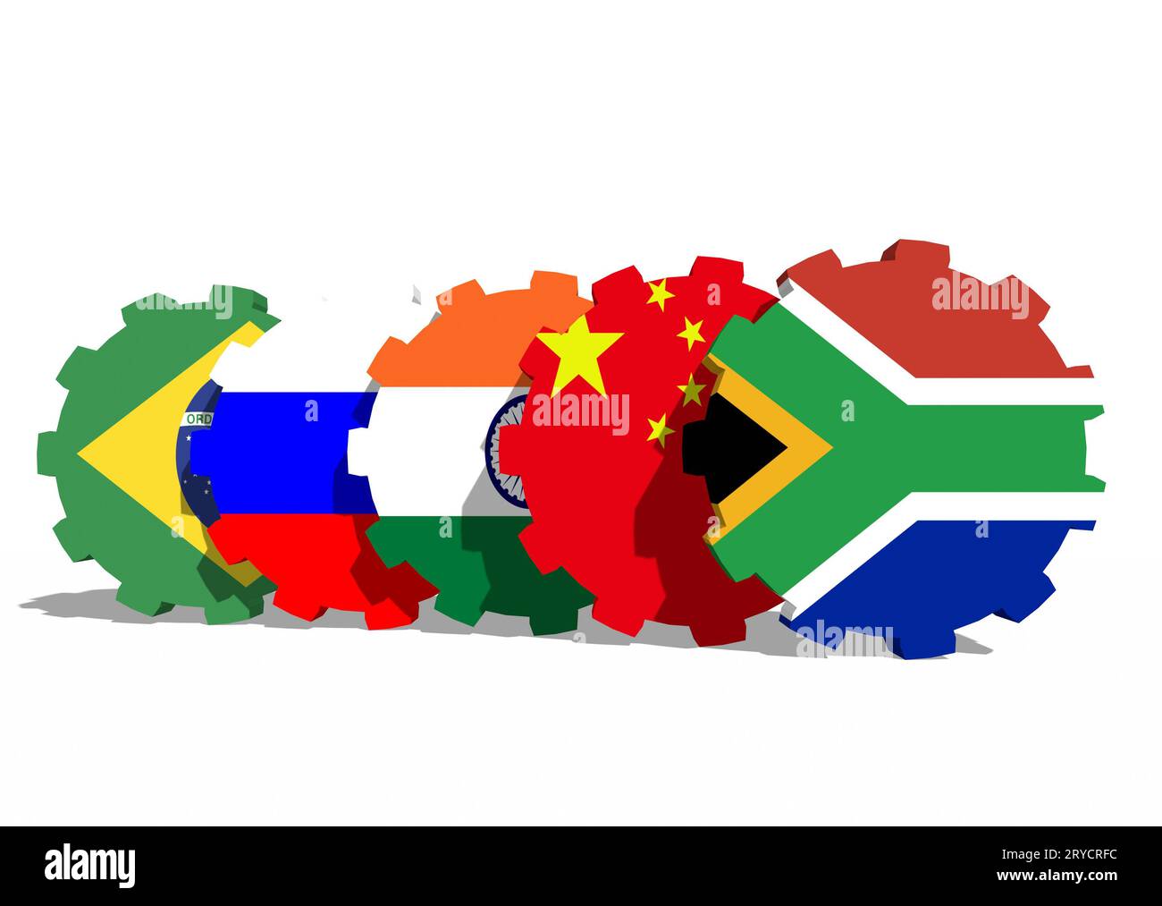 BRICS members national flags Stock Photo - Alamy