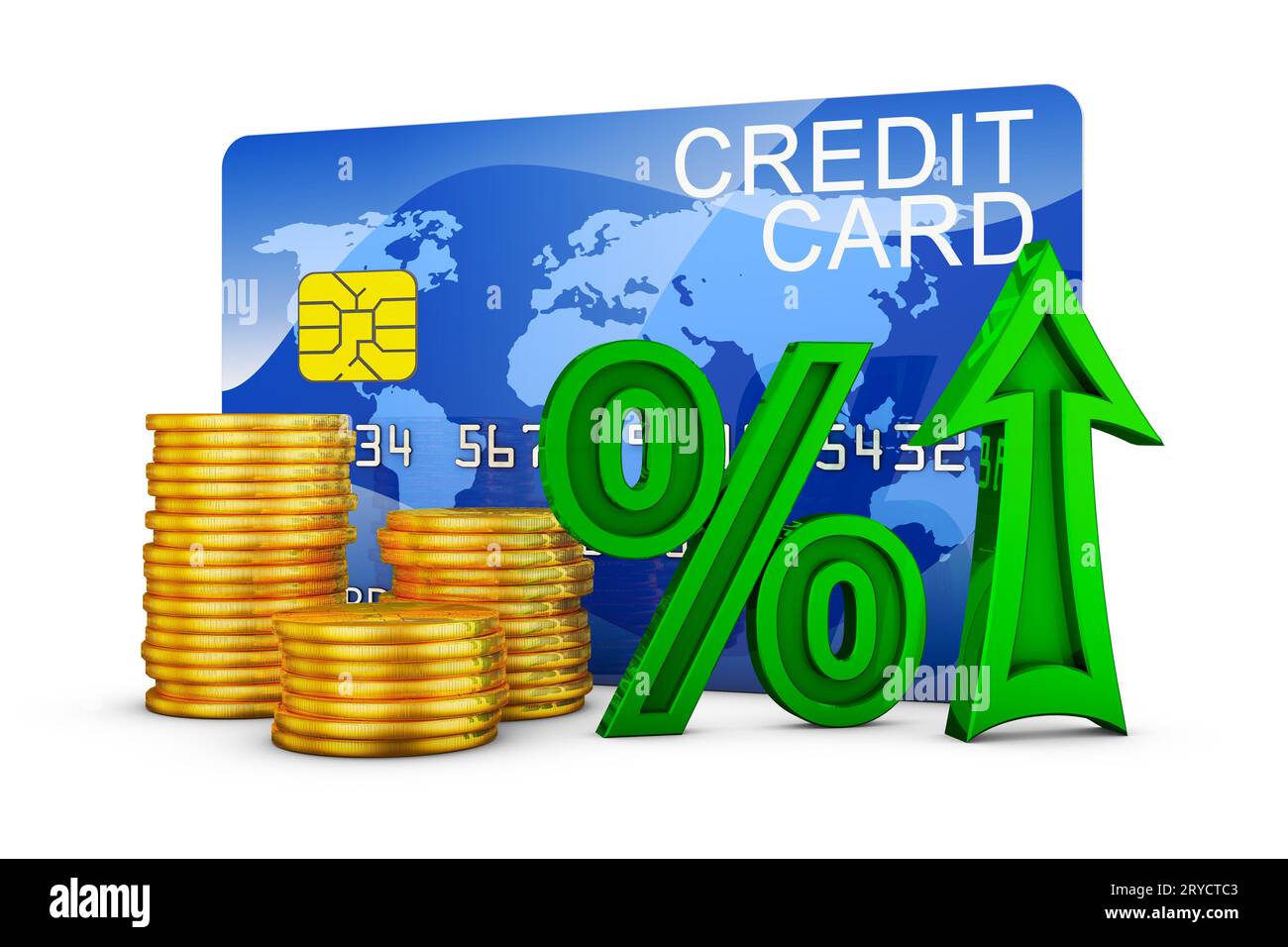 Arrow and credit card Stock Photo - Alamy