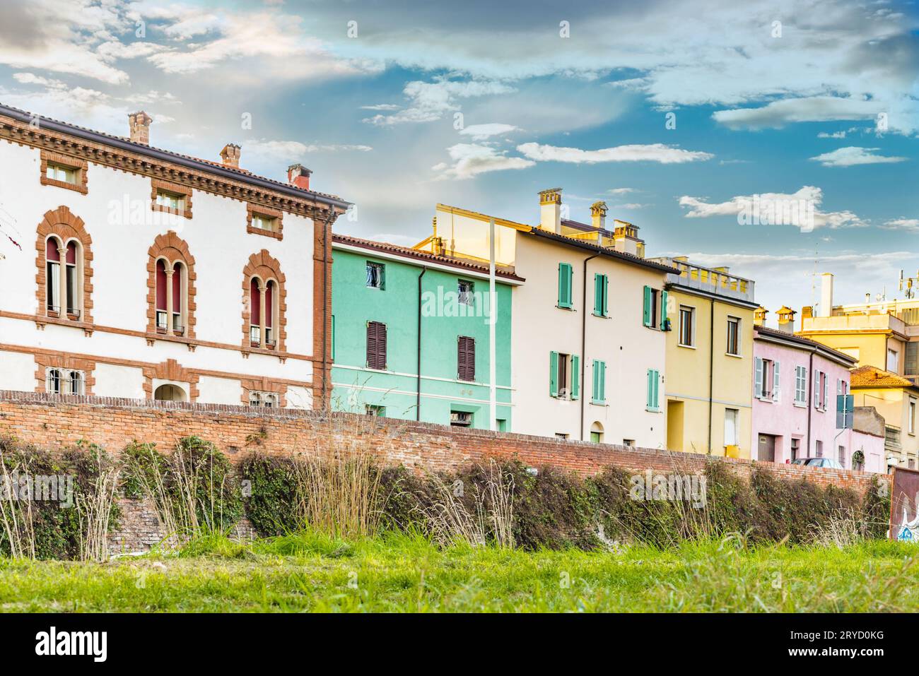 Colourful houses in Italian village Stock Photo - Alamy