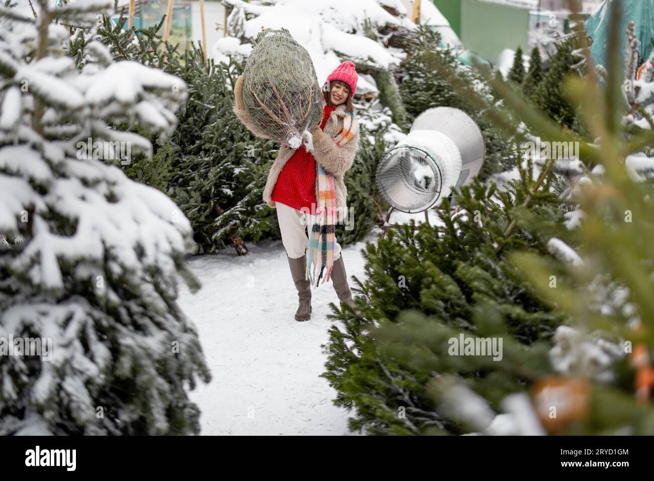 Snow woman carry fir hi-res stock photography and images - Alamy