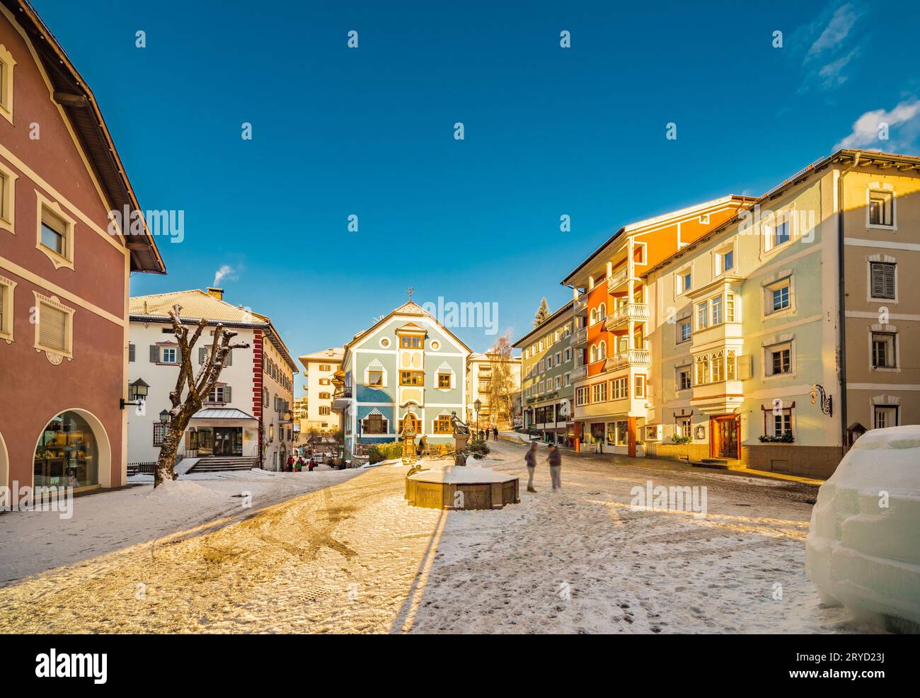 Houses of alpine village Stock Photo - Alamy