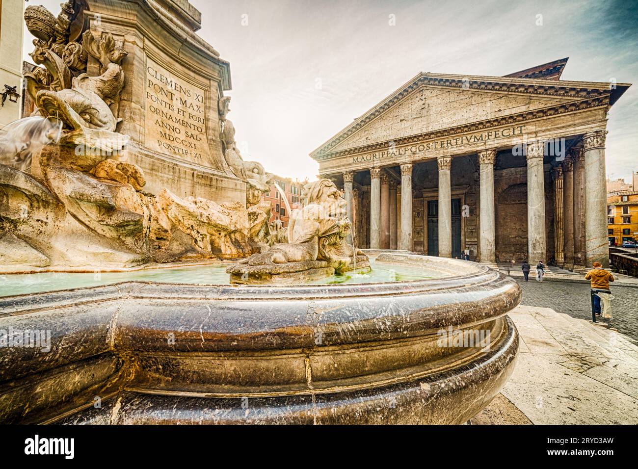 Ancient square in Rome Stock Photo - Alamy