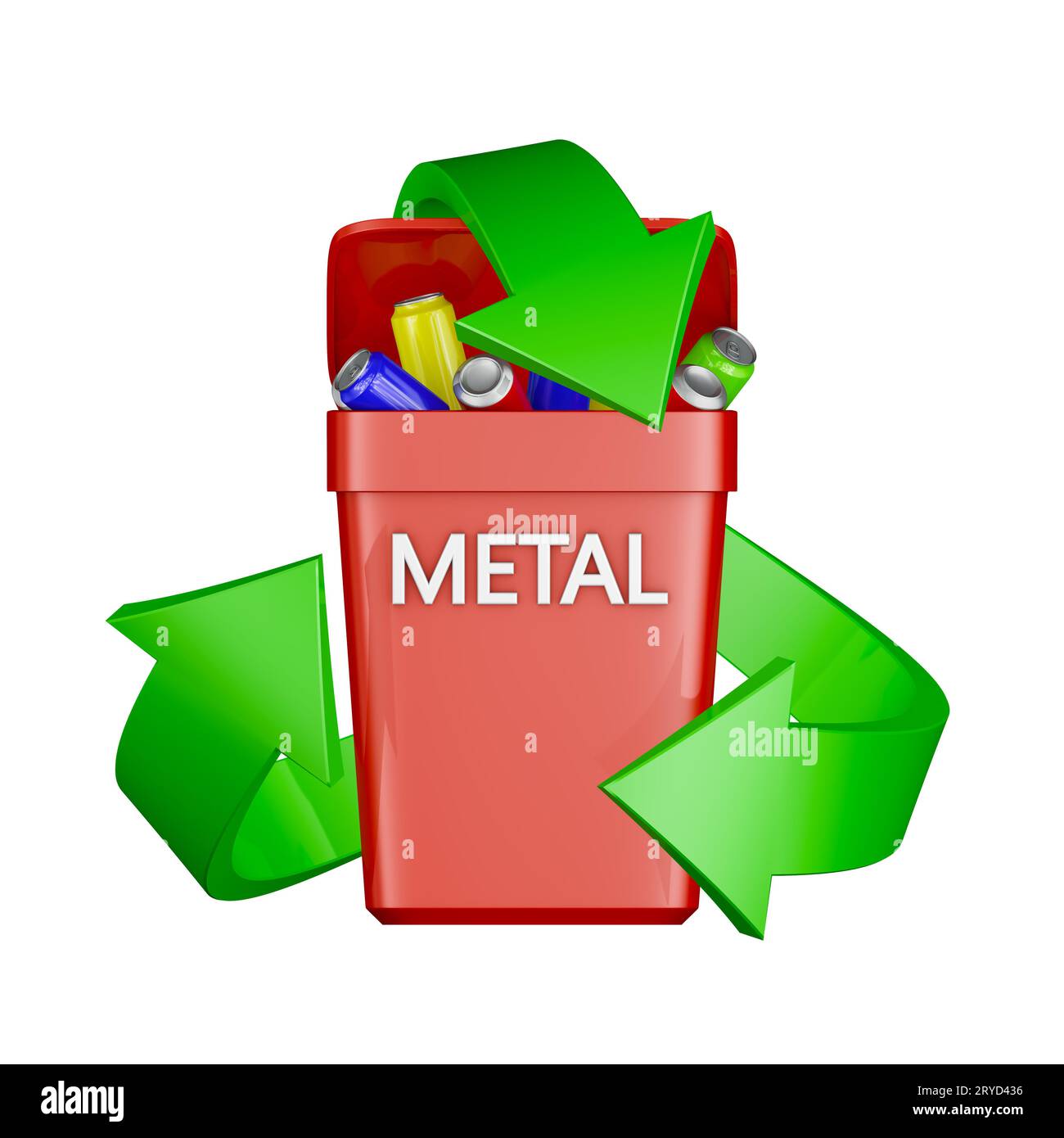 recycling-sign-and-container-stock-photo-alamy
