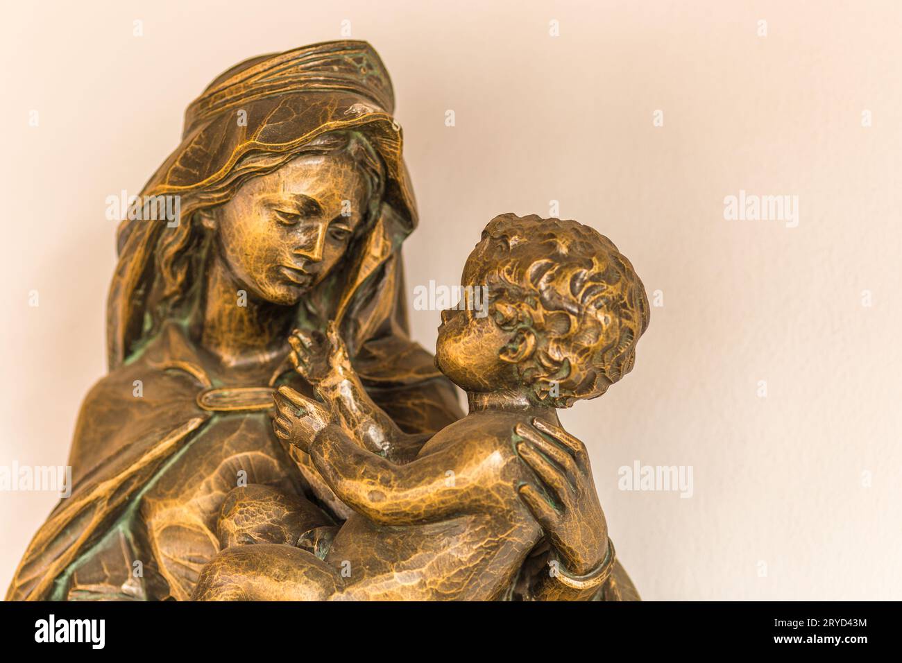 Mary holding Holy Child Jesus Stock Photo