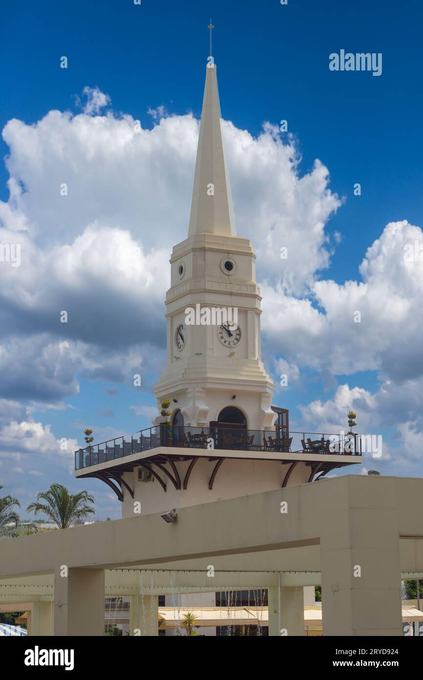 Clock Tower in Kemer Stock Photo