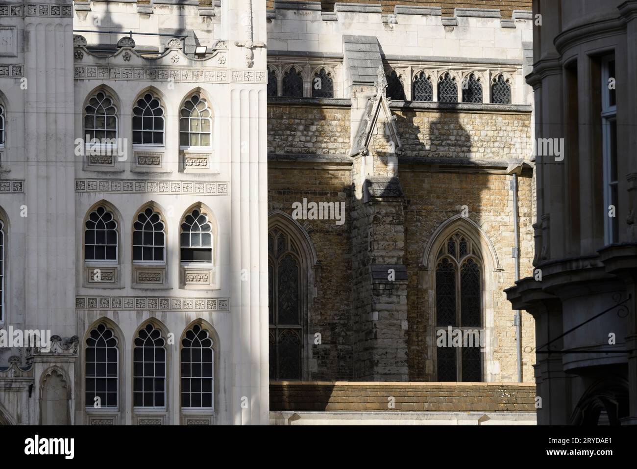 A view of part of the exterior of the City of London Guildhall, Guildhall Yard, City of London, UK.  17 Oct 2022 Stock Photo