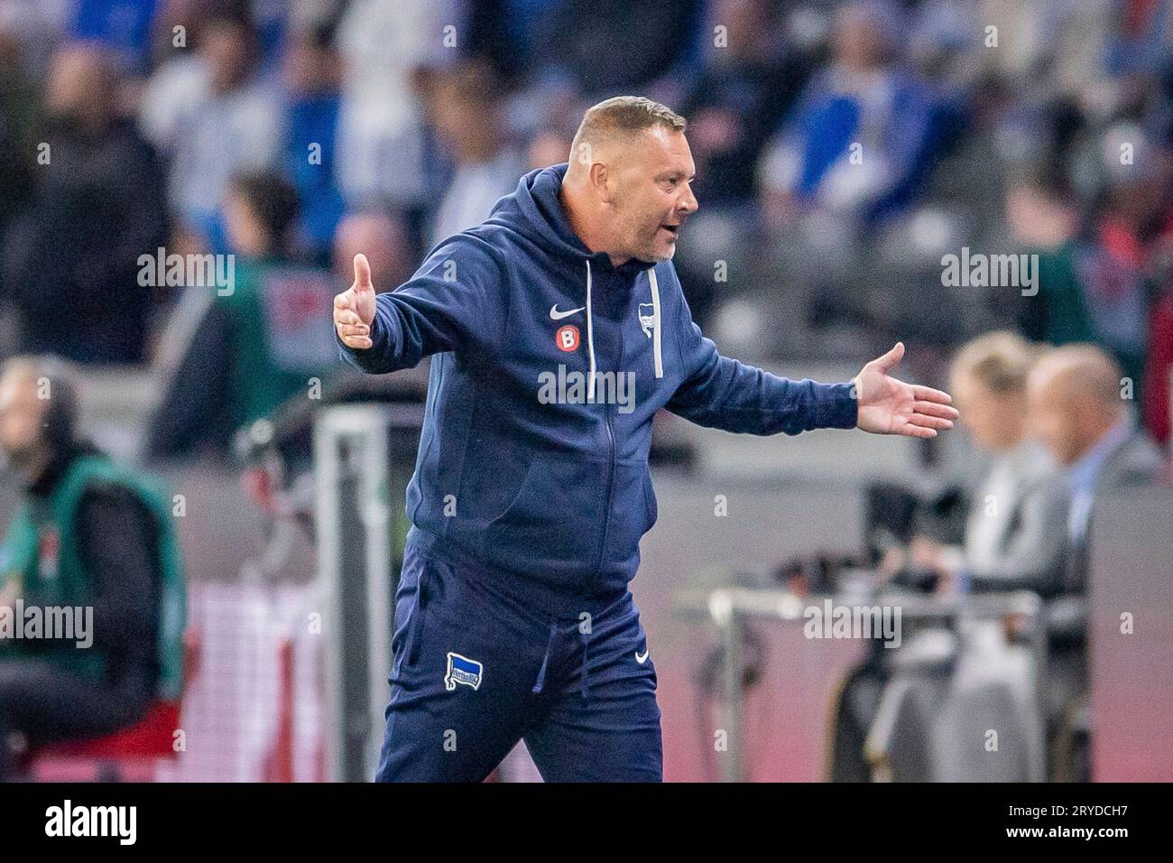 Berlin, Germany. 17th Apr, 2023. Soccer, Bundesliga, Hertha BSC, press  conference. Newly appointed head coach Pal Dardai speaks at a press  conference. Credit: Andreas Gora/dpa/Alamy Live News Stock Photo - Alamy