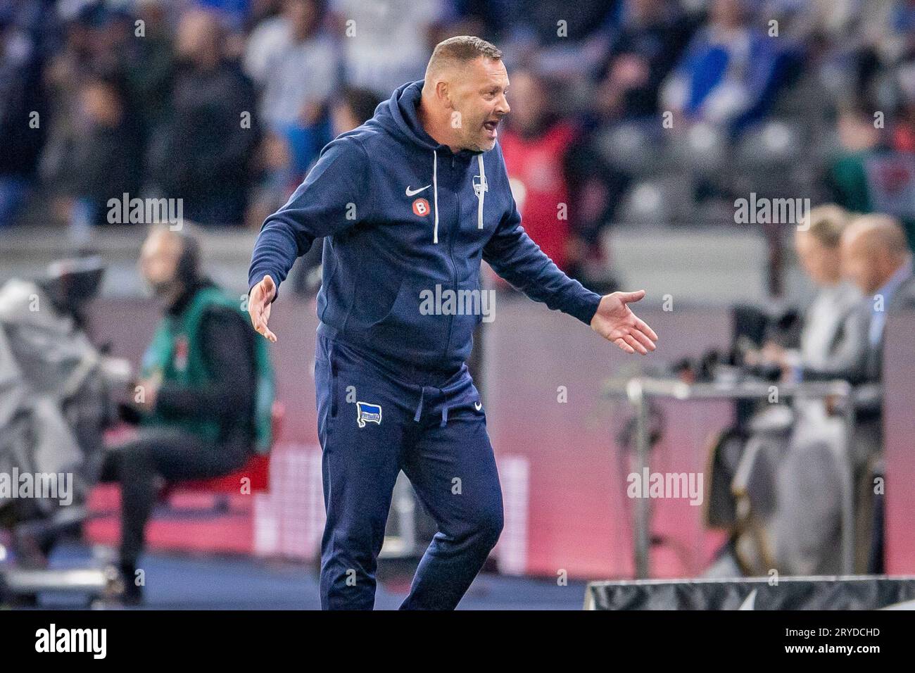 Berlin, Germany. 17th Apr, 2023. Soccer, Bundesliga, Hertha BSC, press  conference. Newly appointed head coach Pal Dardai speaks at a press  conference. Credit: Andreas Gora/dpa/Alamy Live News Stock Photo - Alamy